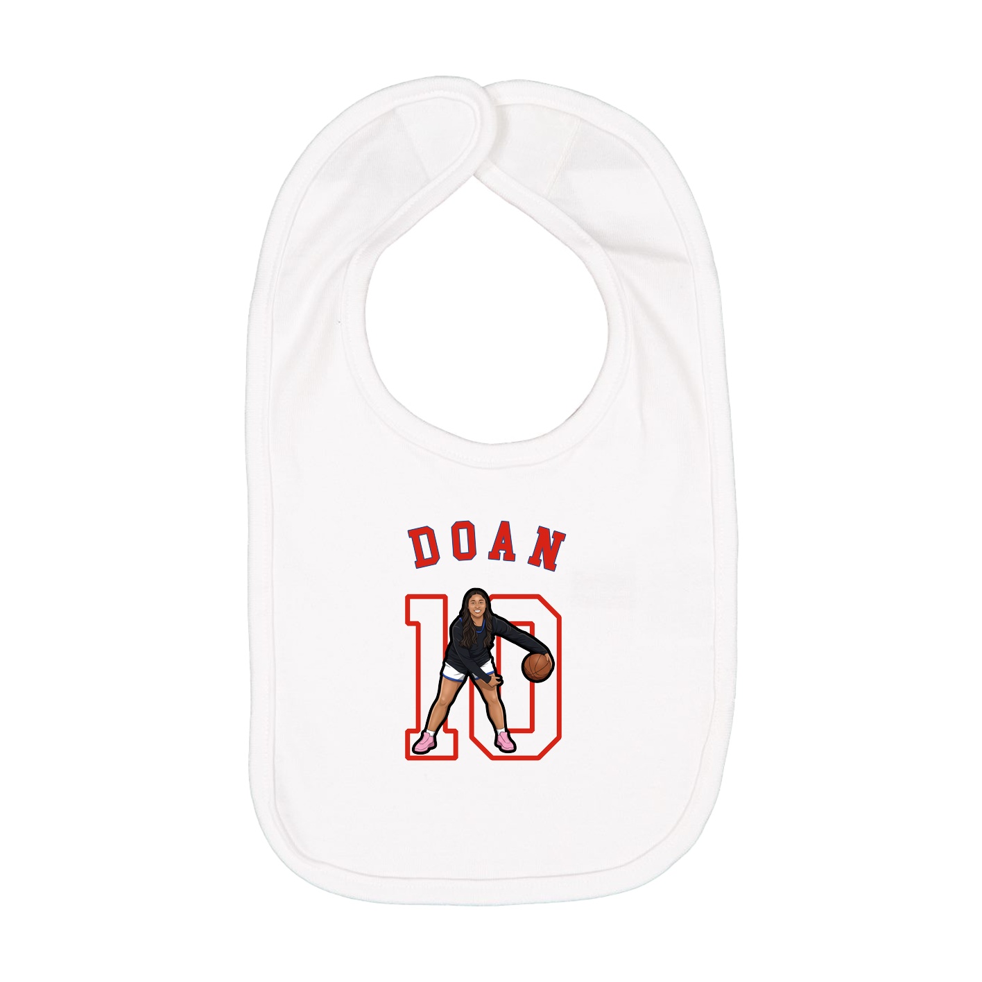 Infant Bib — Shirsey Arch in White