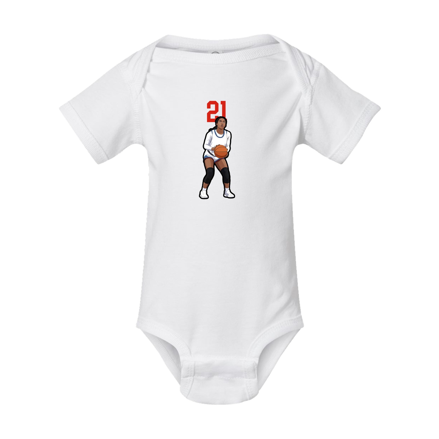 Baby Onesie — Number Top in White