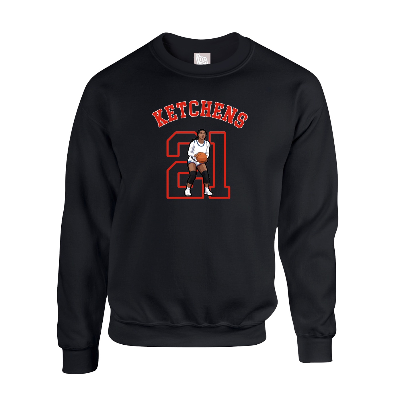 Fleece Crew — Shirsey Arch in Black
