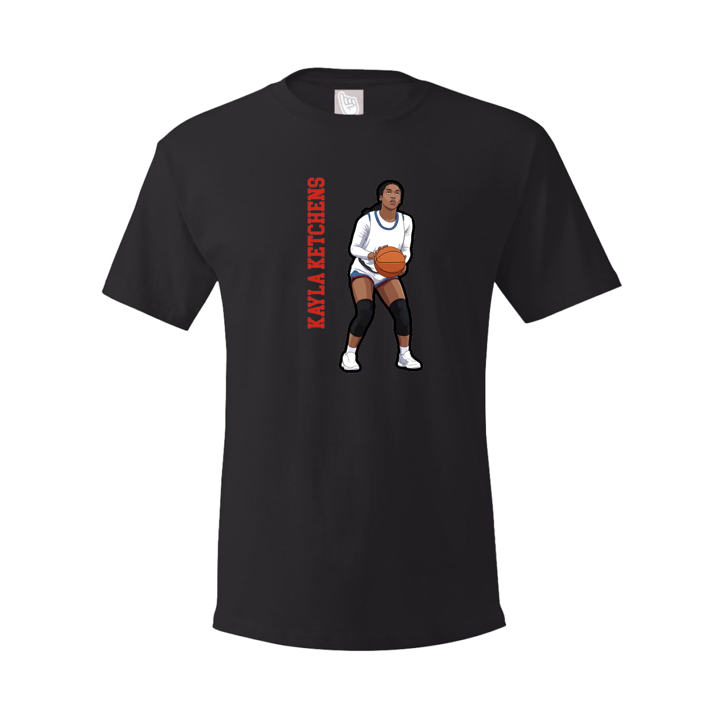 Tee — Name Vertical in Black