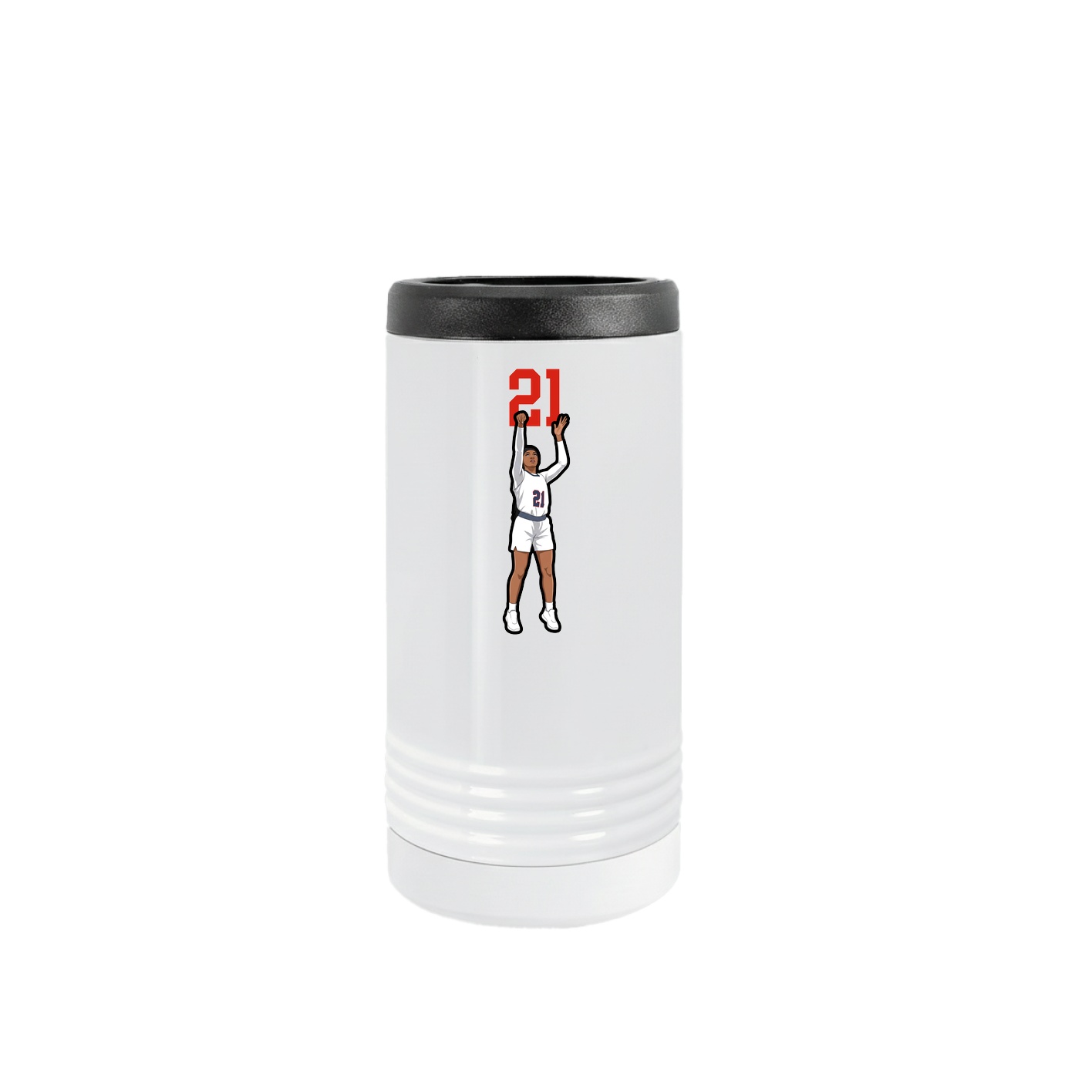 Slim Beverage Holder — Number Top in White