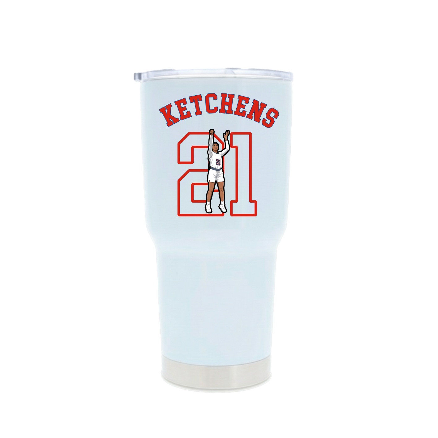30oz Stainless Steel Tumbler — Shirsey Arch in White