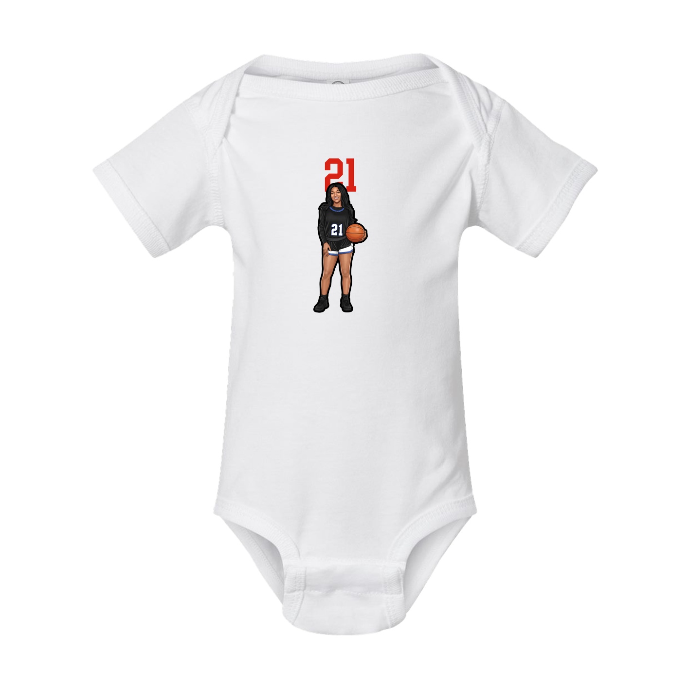 Baby Onesie — Number Top in White