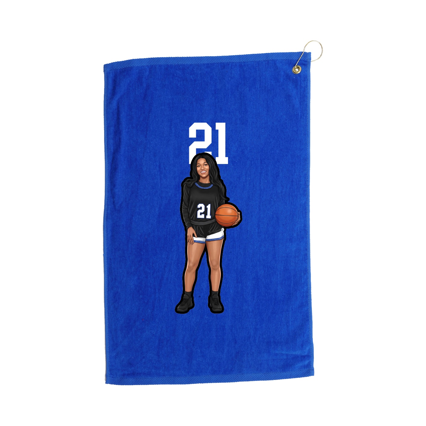 Golf Towel — Number Top in Royal