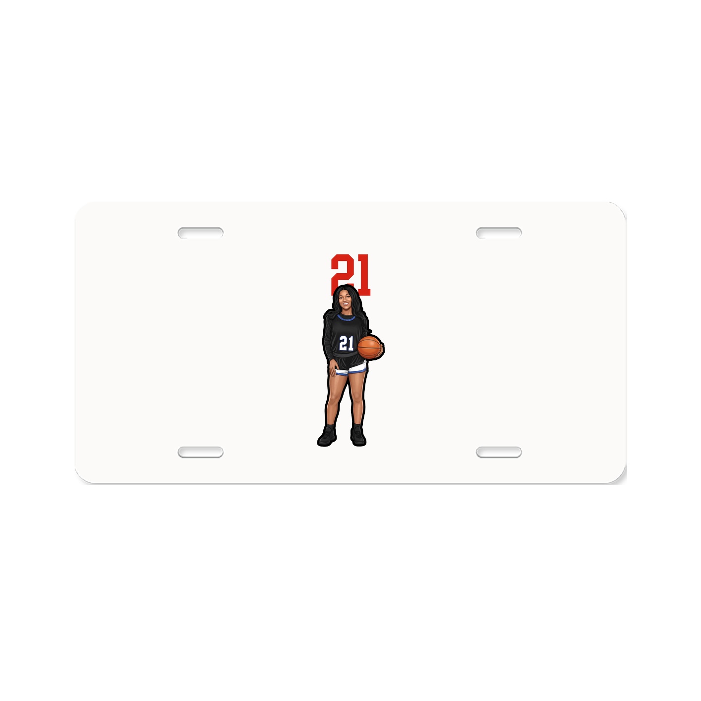 License Plate — Number Top in Classic