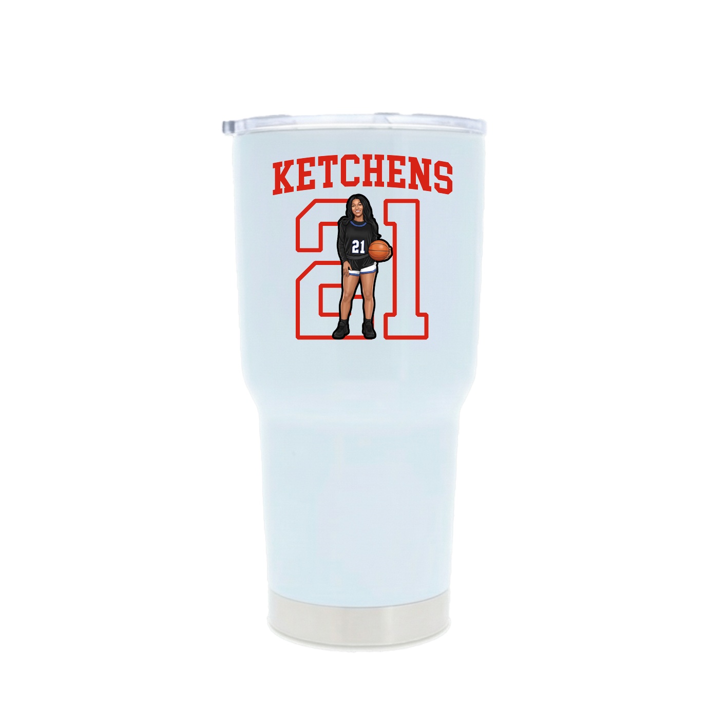 30oz Stainless Steel Tumbler — Shirsey in White
