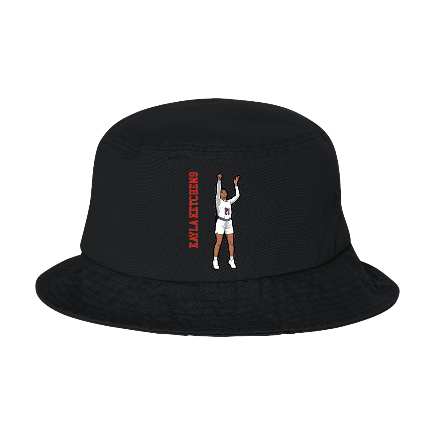 Bucket Cap — Name Vertical in Black