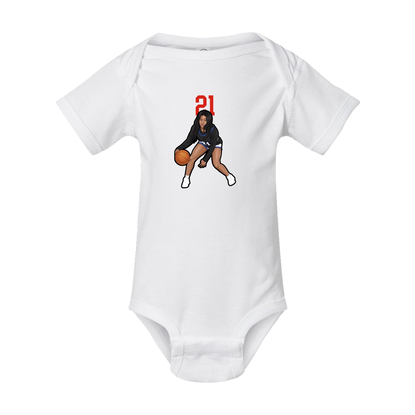 Baby Onesie — Number Top in White
