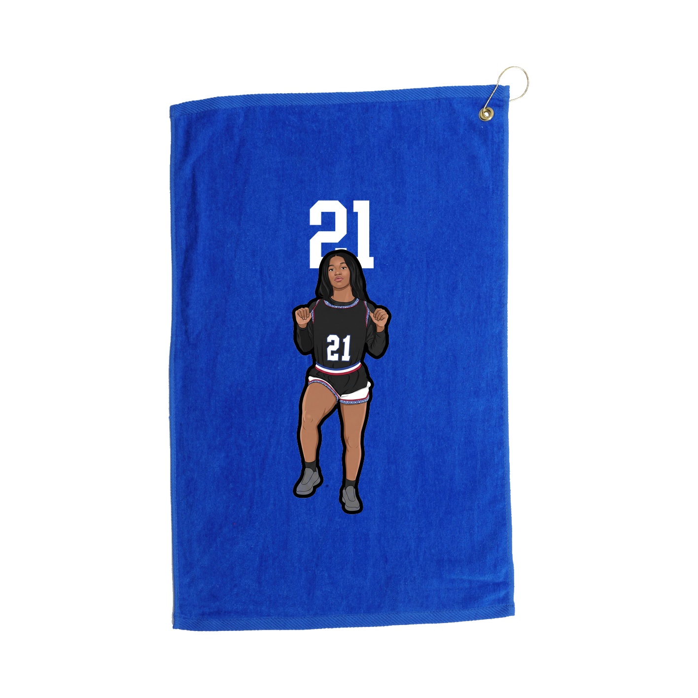 Golf Towel — Number Top in Royal