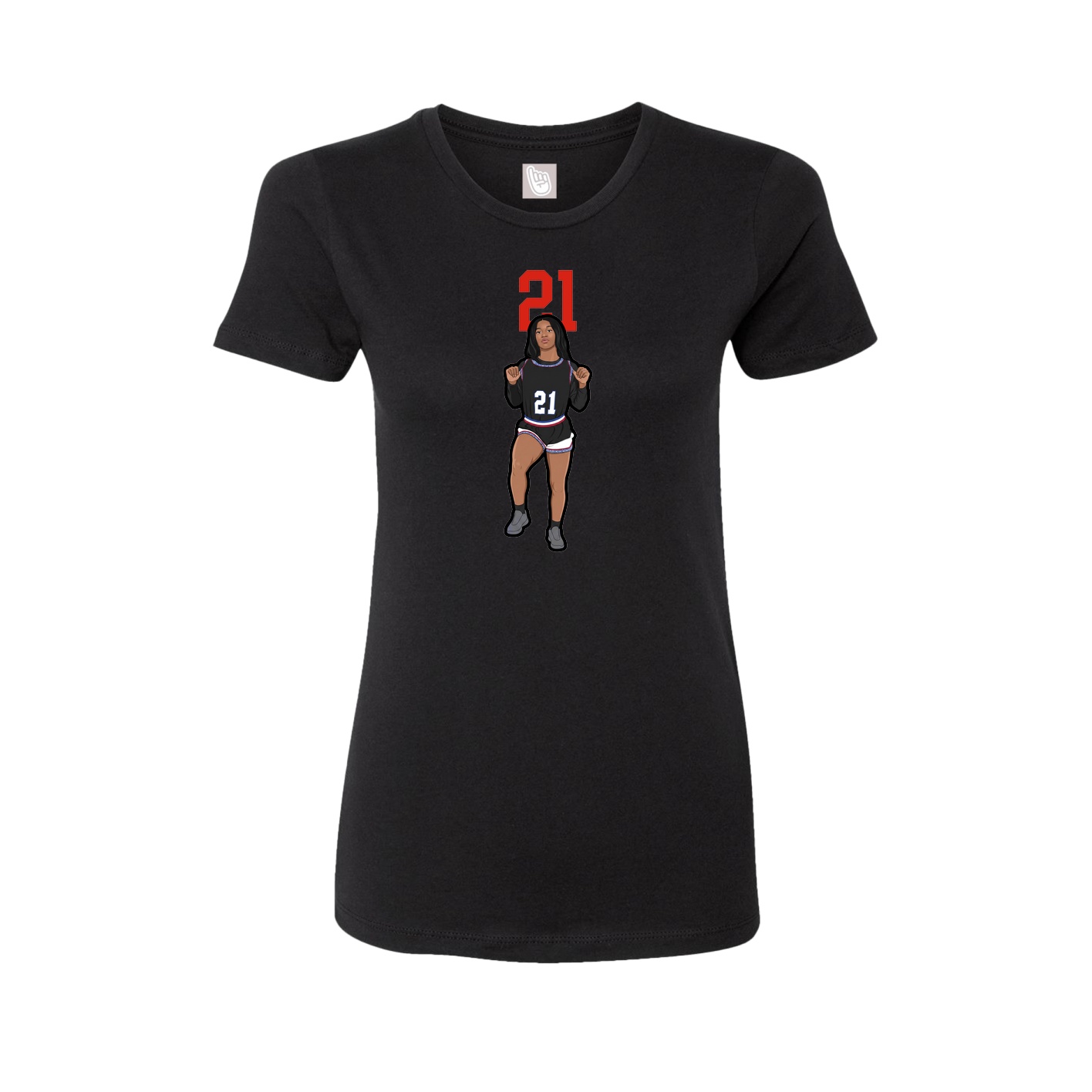 Womens Tee — Number Top in Black