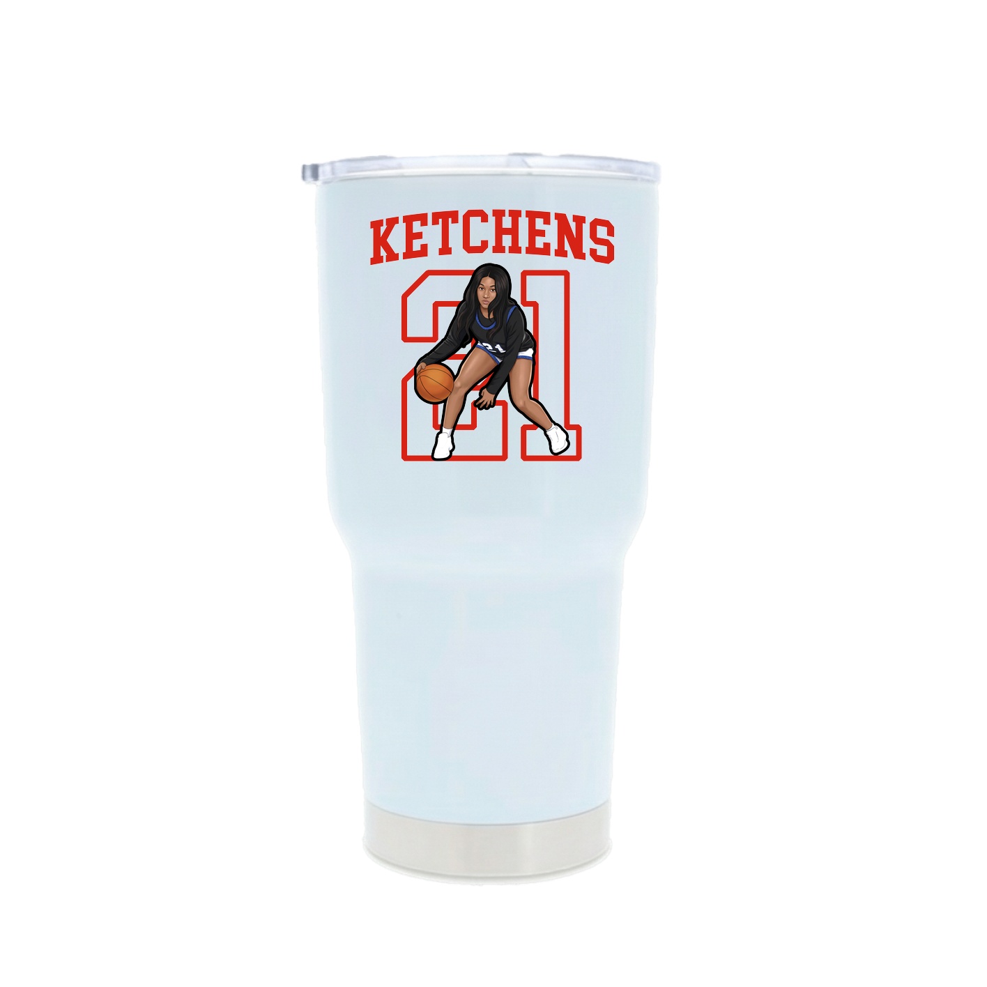 30oz Stainless Steel Tumbler — Shirsey in White