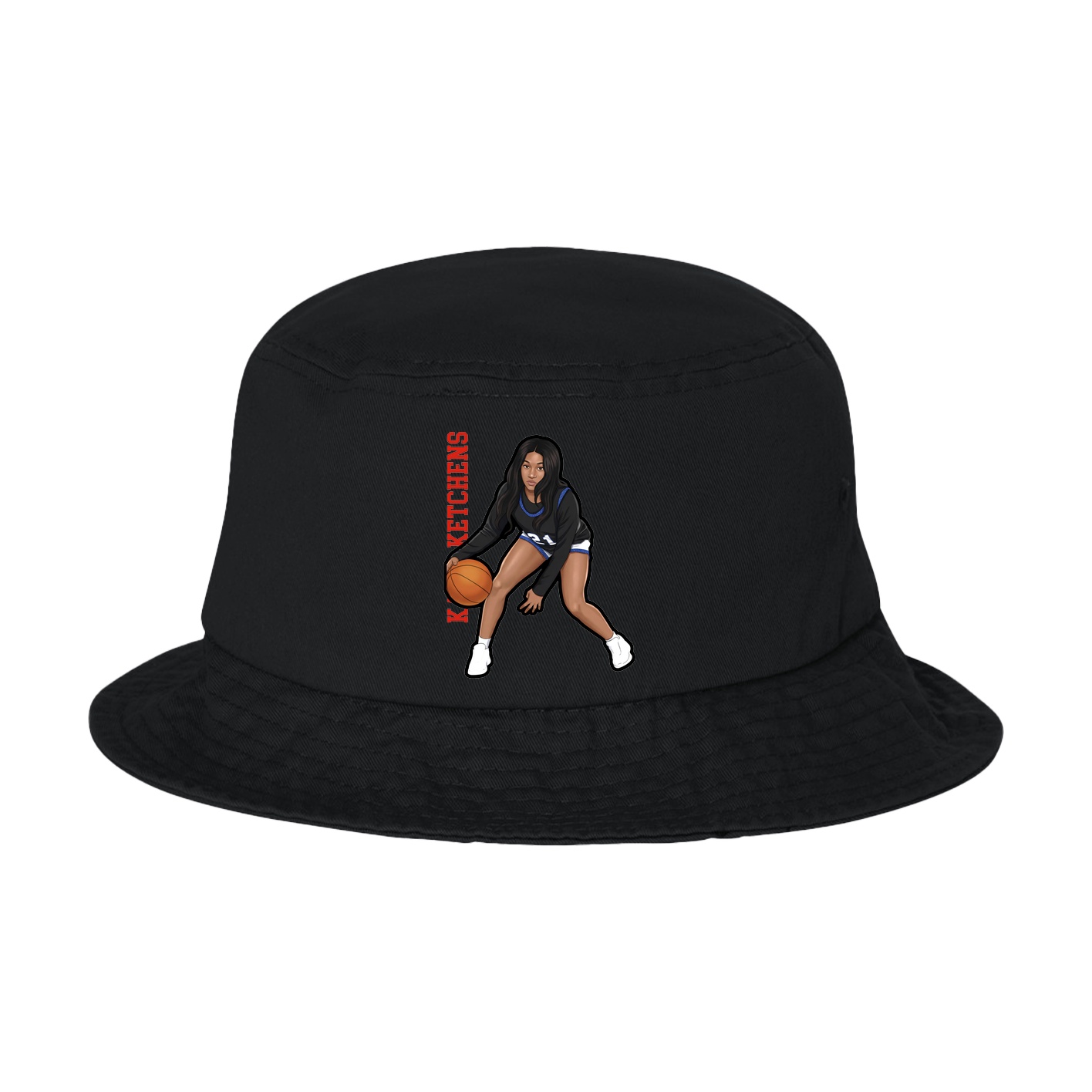 Bucket Cap — Name Vertical in Black