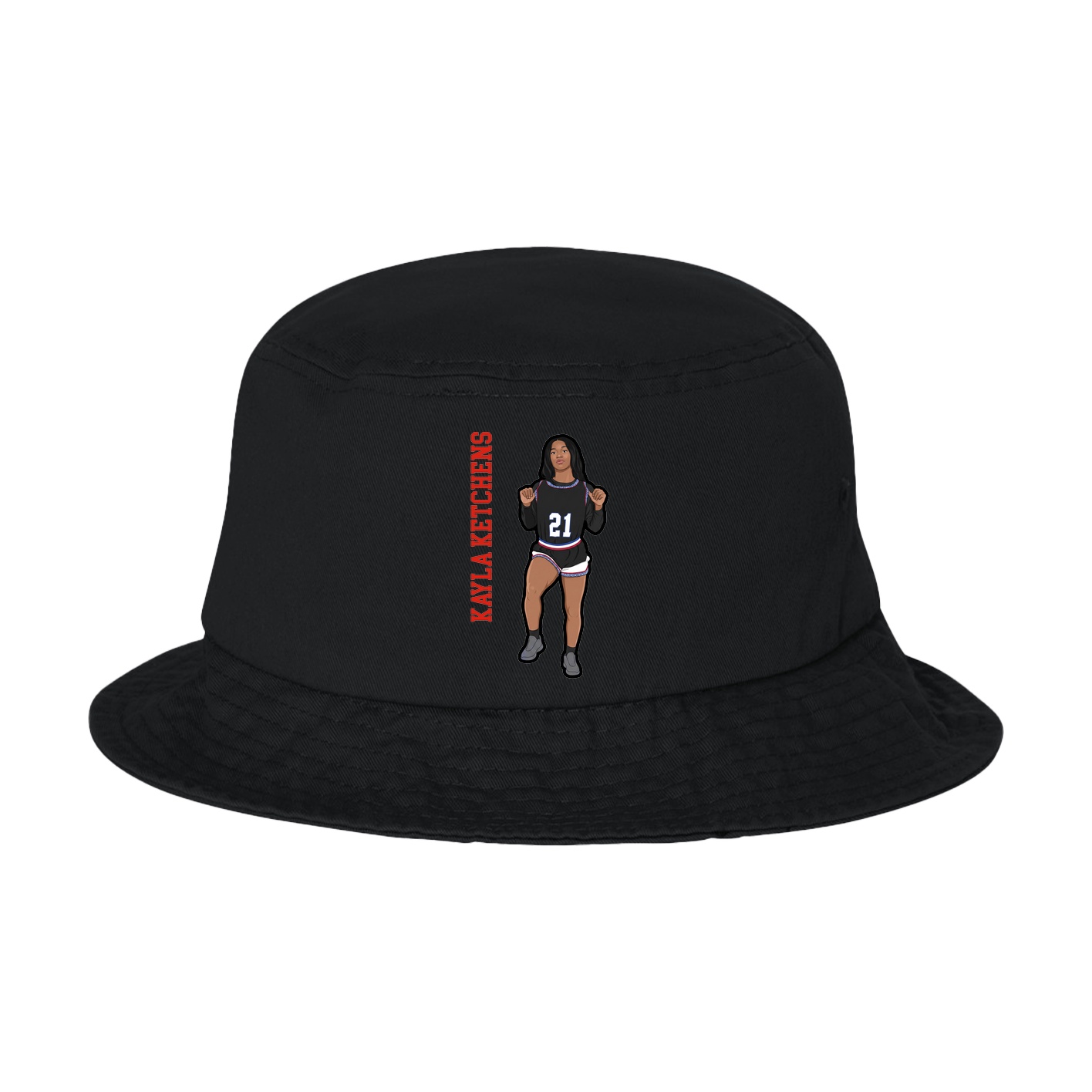 Bucket Cap — Name Vertical in Black