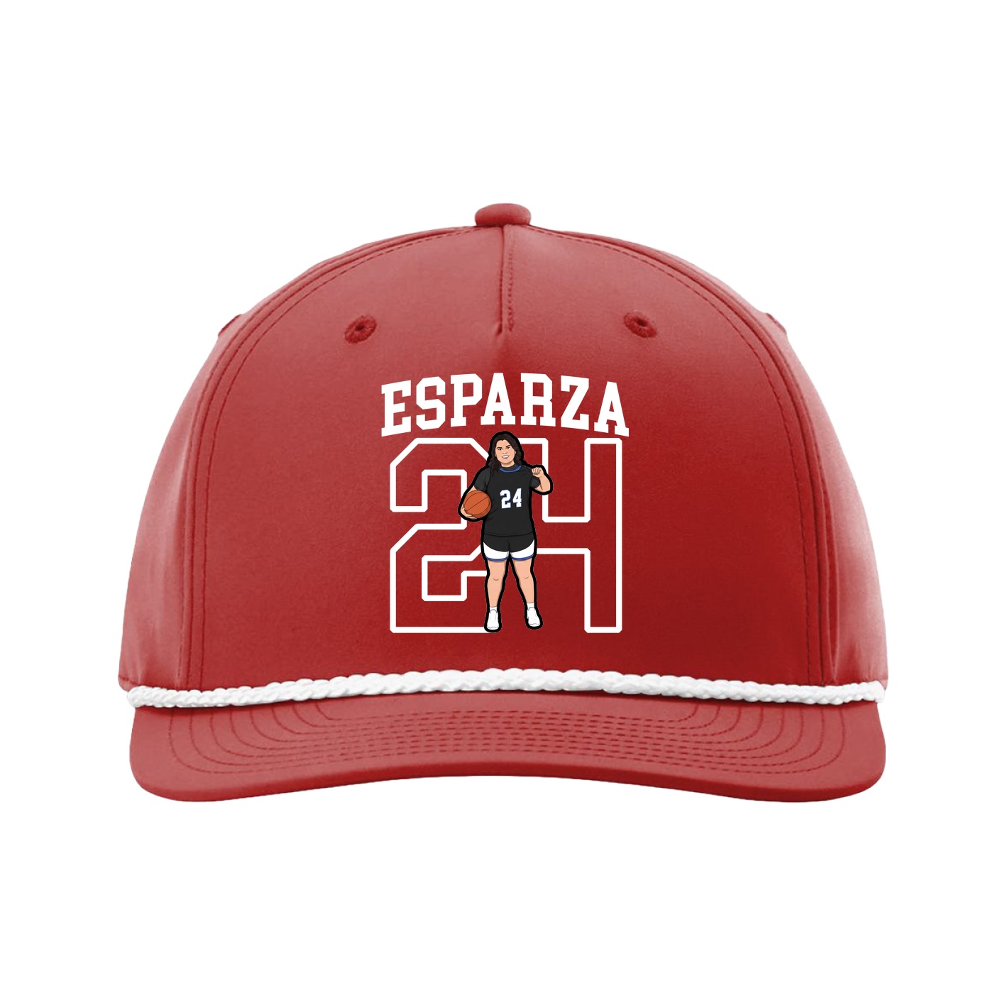 Five-Panel Classic Rope Cap — Shirsey in Red
