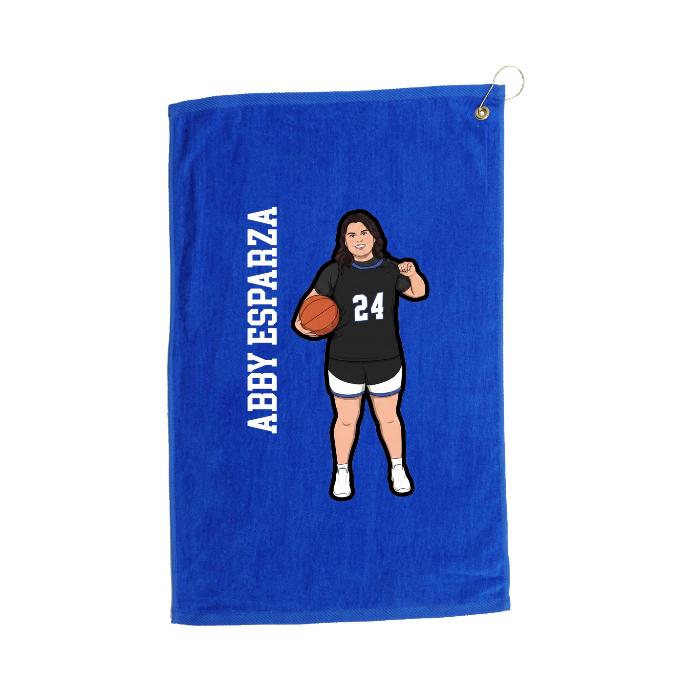 Golf Towel — Name Vertical in Royal