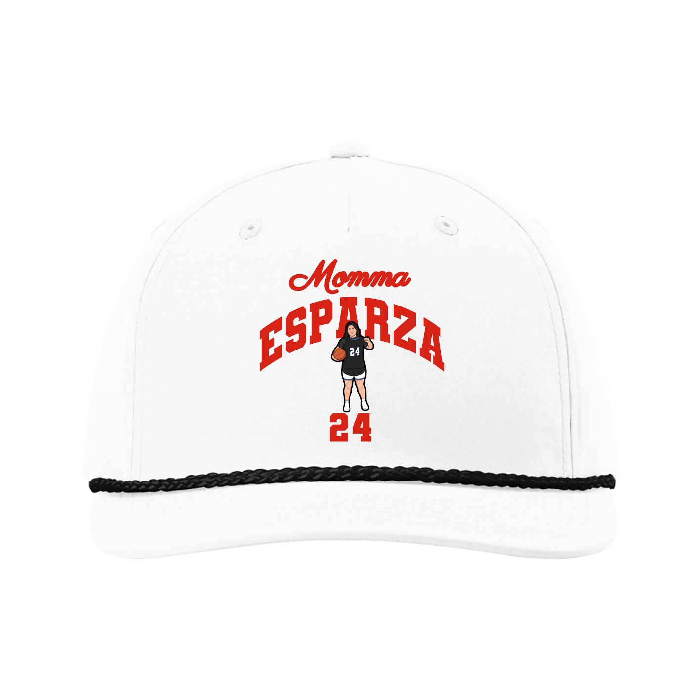 Five-Panel Classic Rope Cap — Mothers Day Arch in White