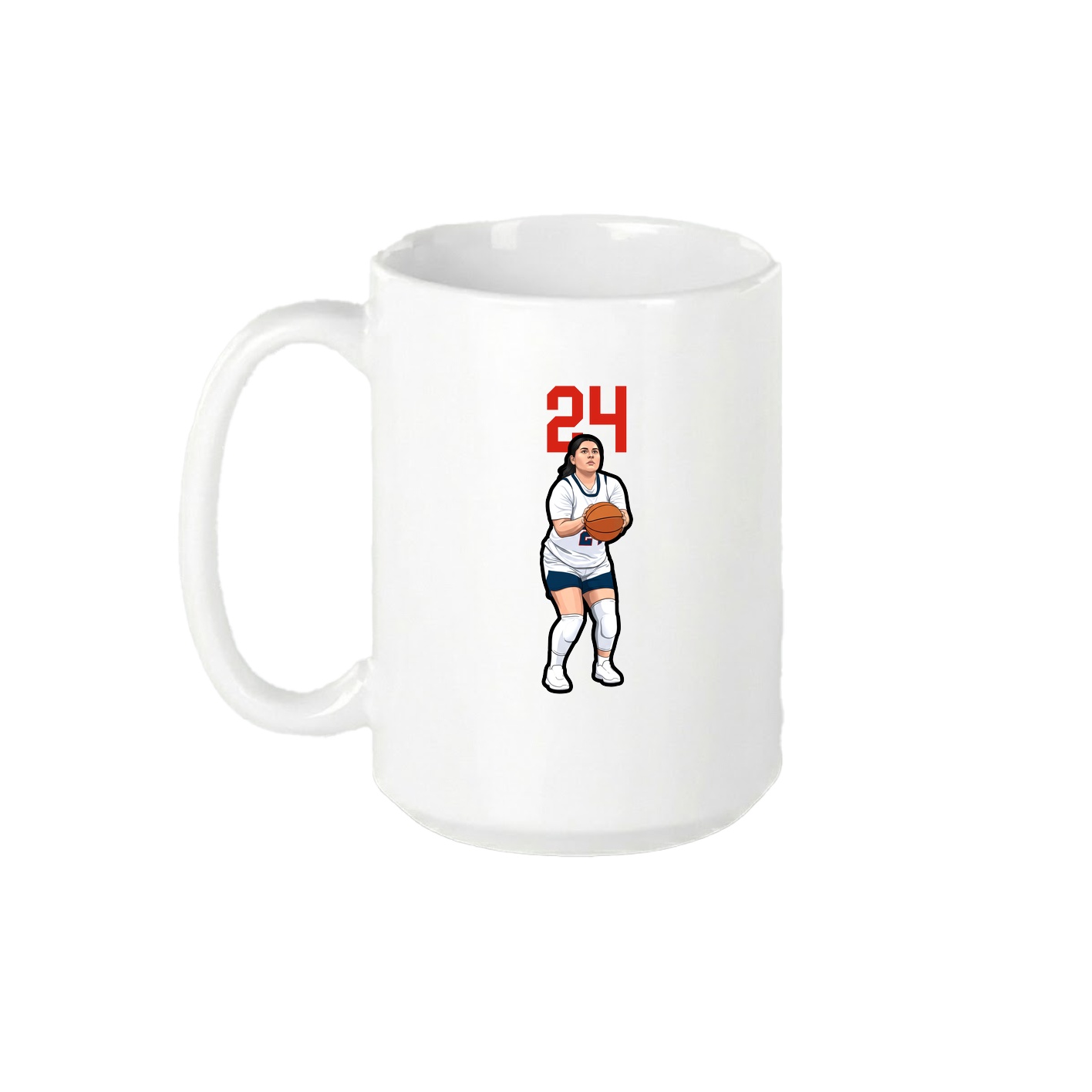 15oz Coffee Mug — Number Top in White
