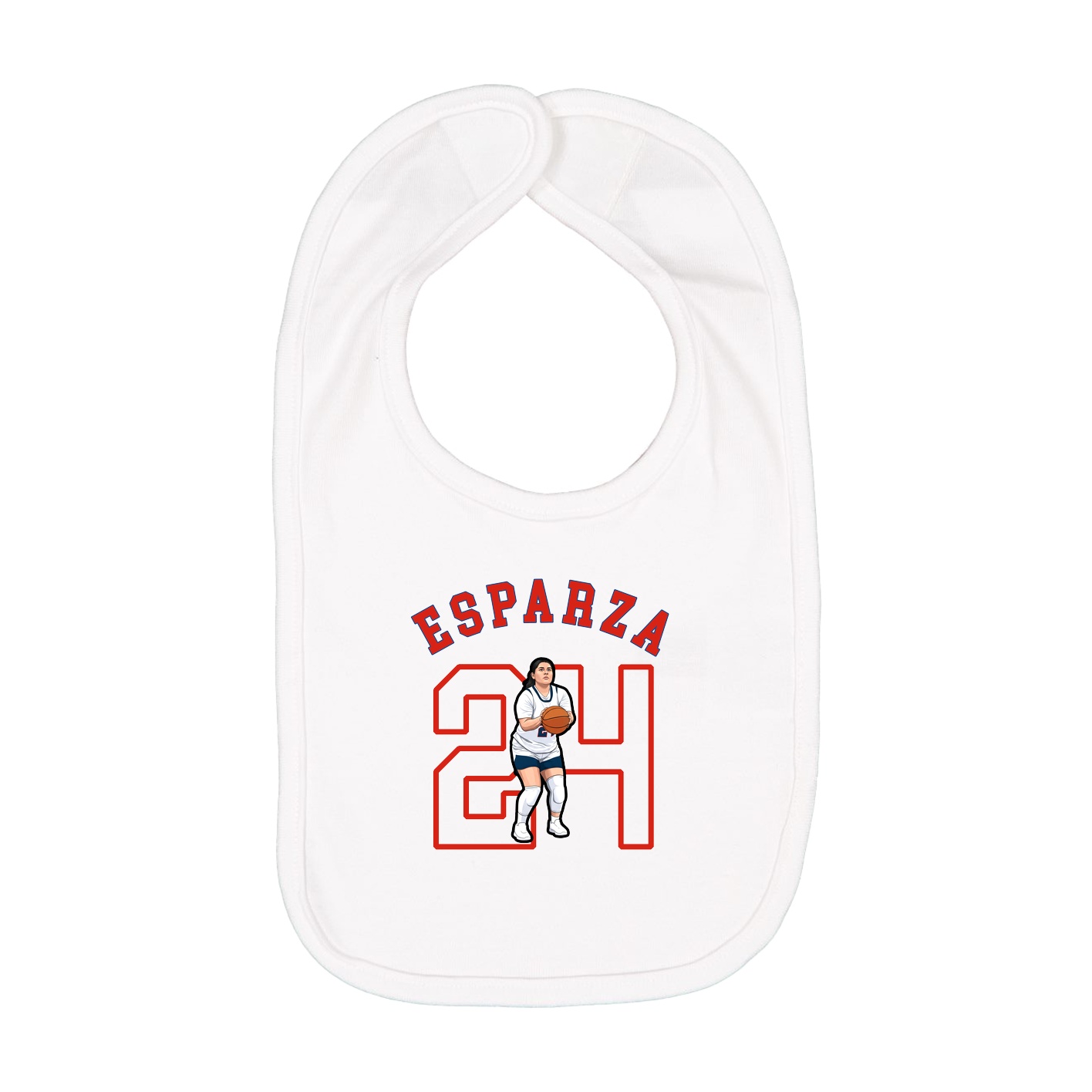 Infant Bib — Shirsey Arch in White