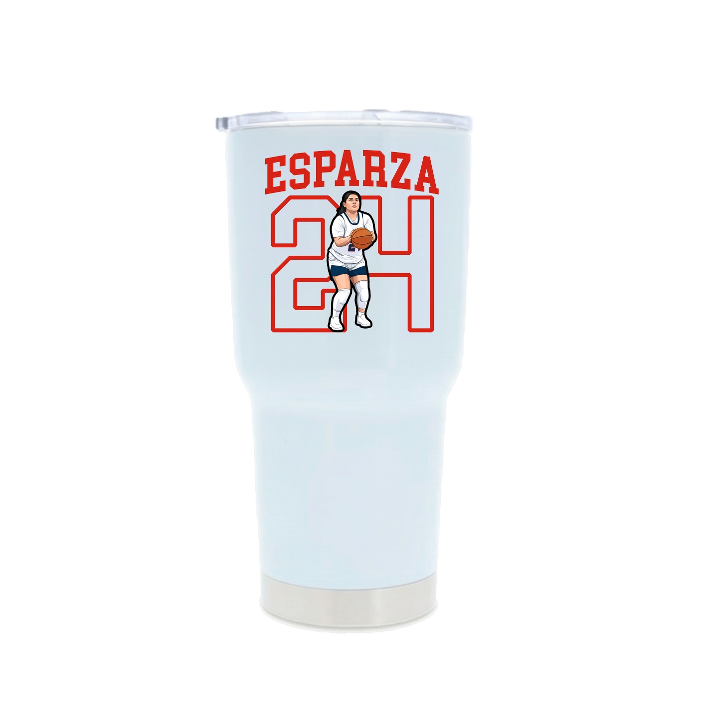 30oz Stainless Steel Tumbler — Shirsey in White