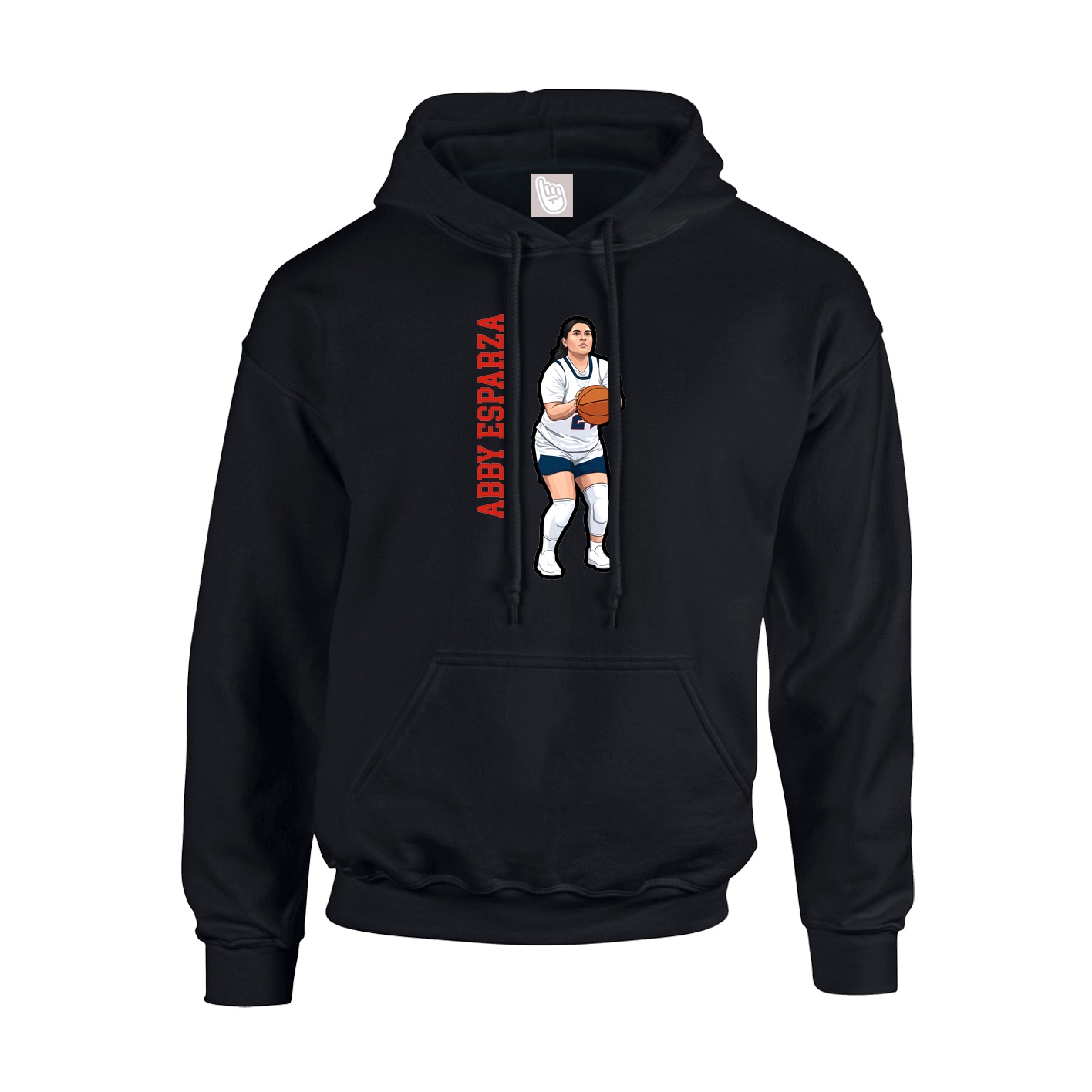 Hoodie — Name Vertical in Black
