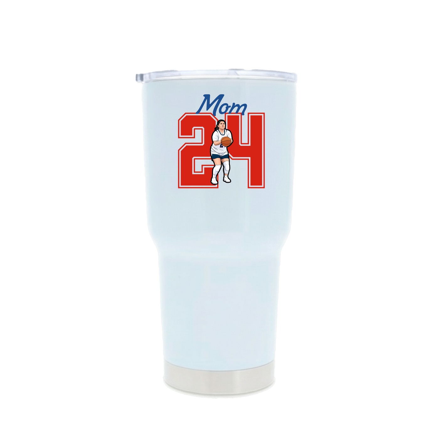 30oz Stainless Steel Tumbler — Mothers Day Shirsey in White