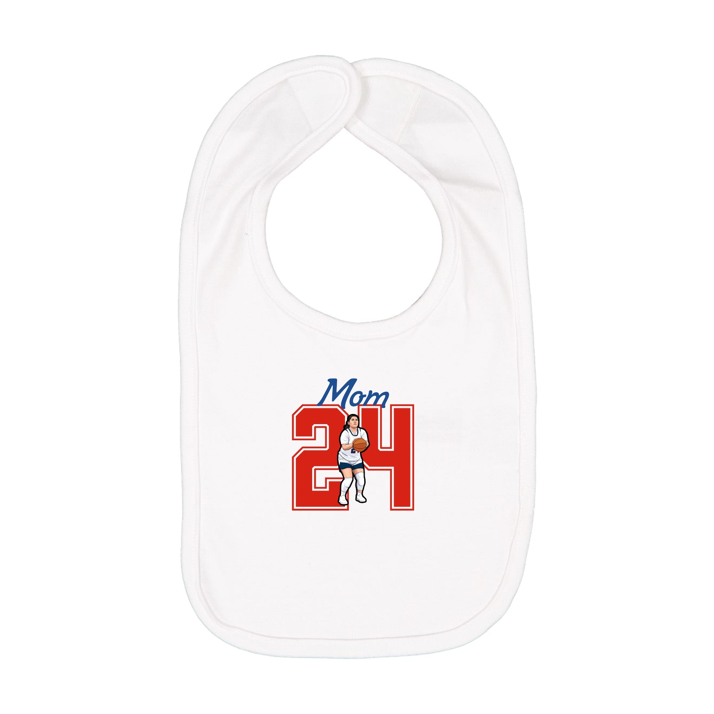 Infant Bib — Mothers Day Shirsey in White