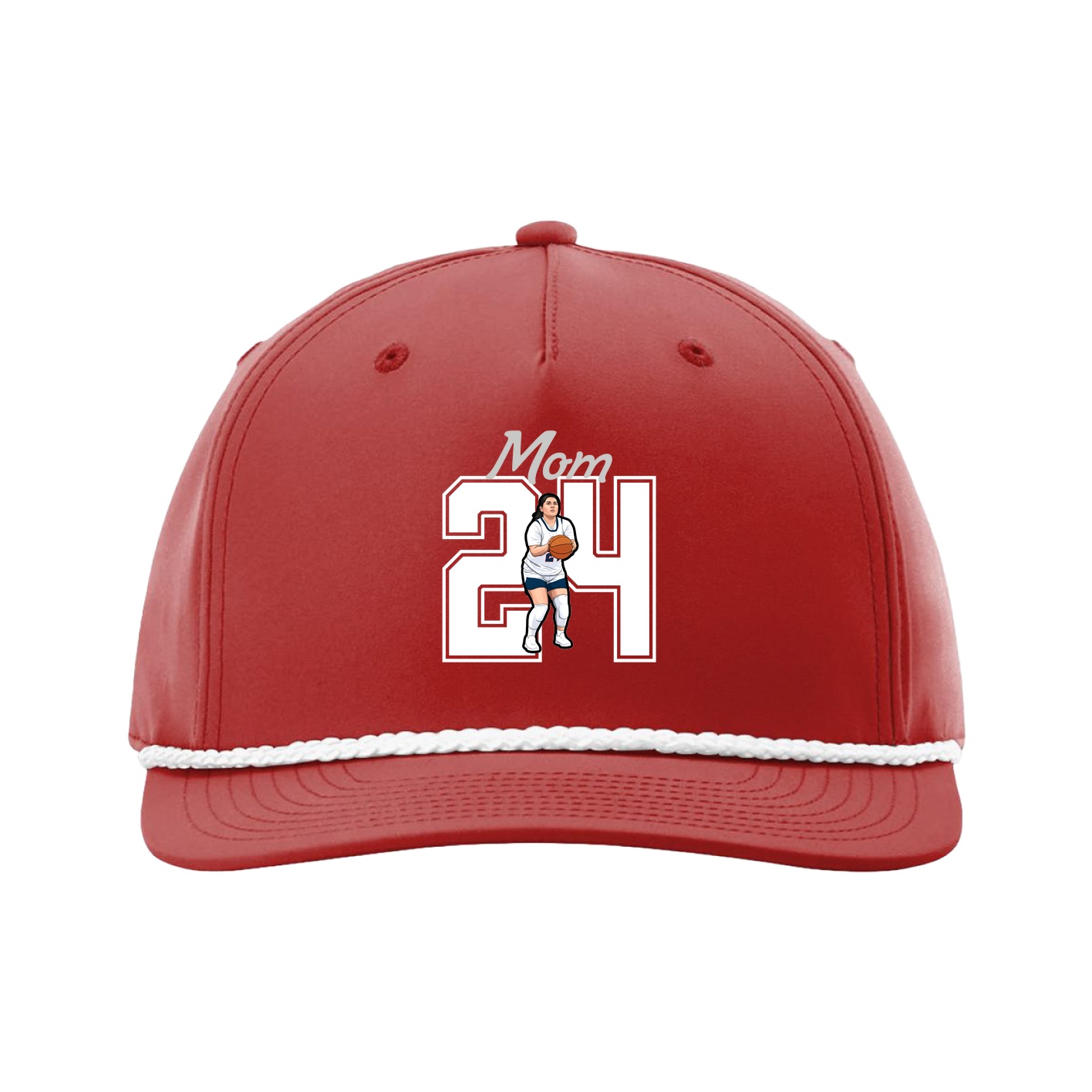 Five-Panel Classic Rope Cap — Mothers Day Shirsey in Red