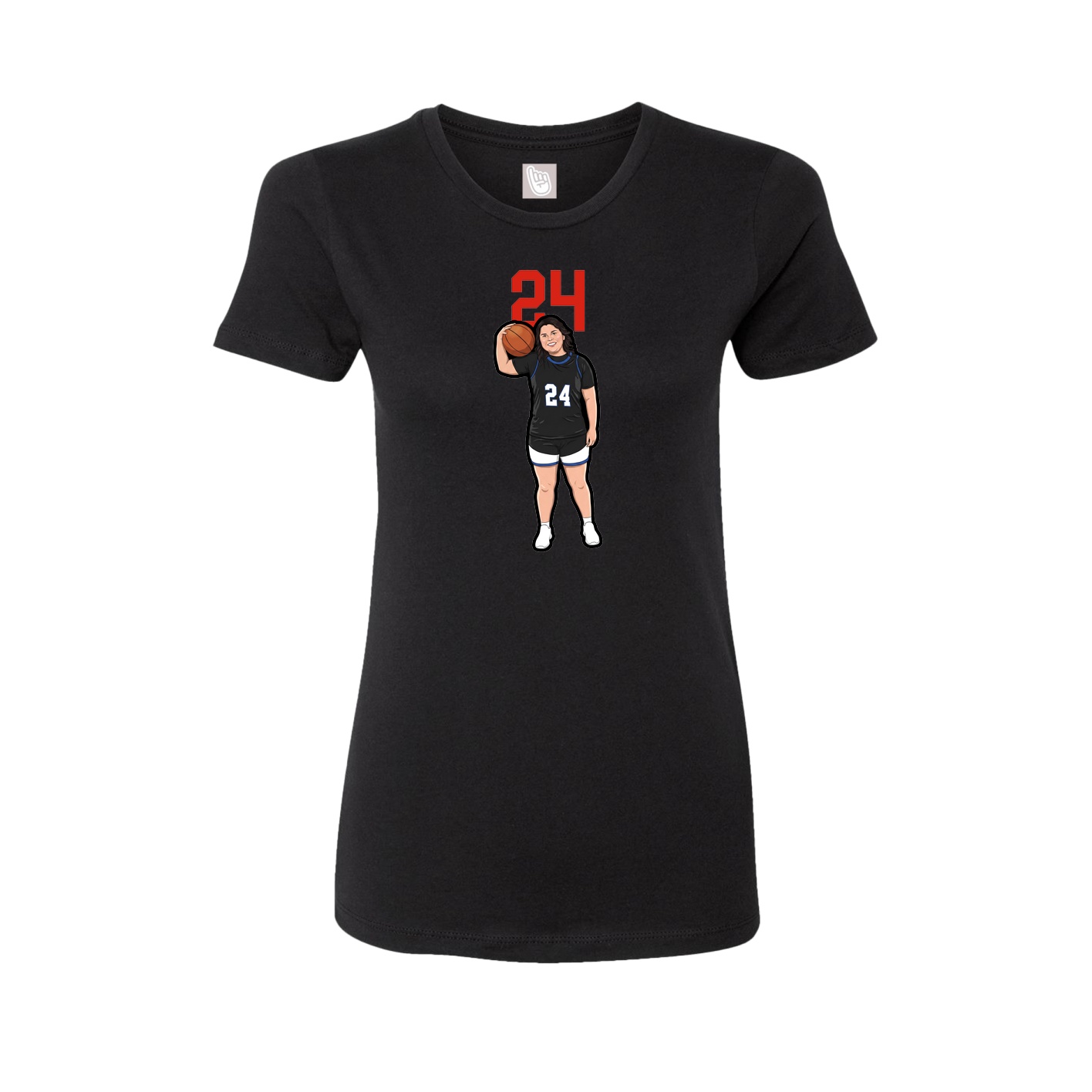 Womens Tee — Number Top in Black