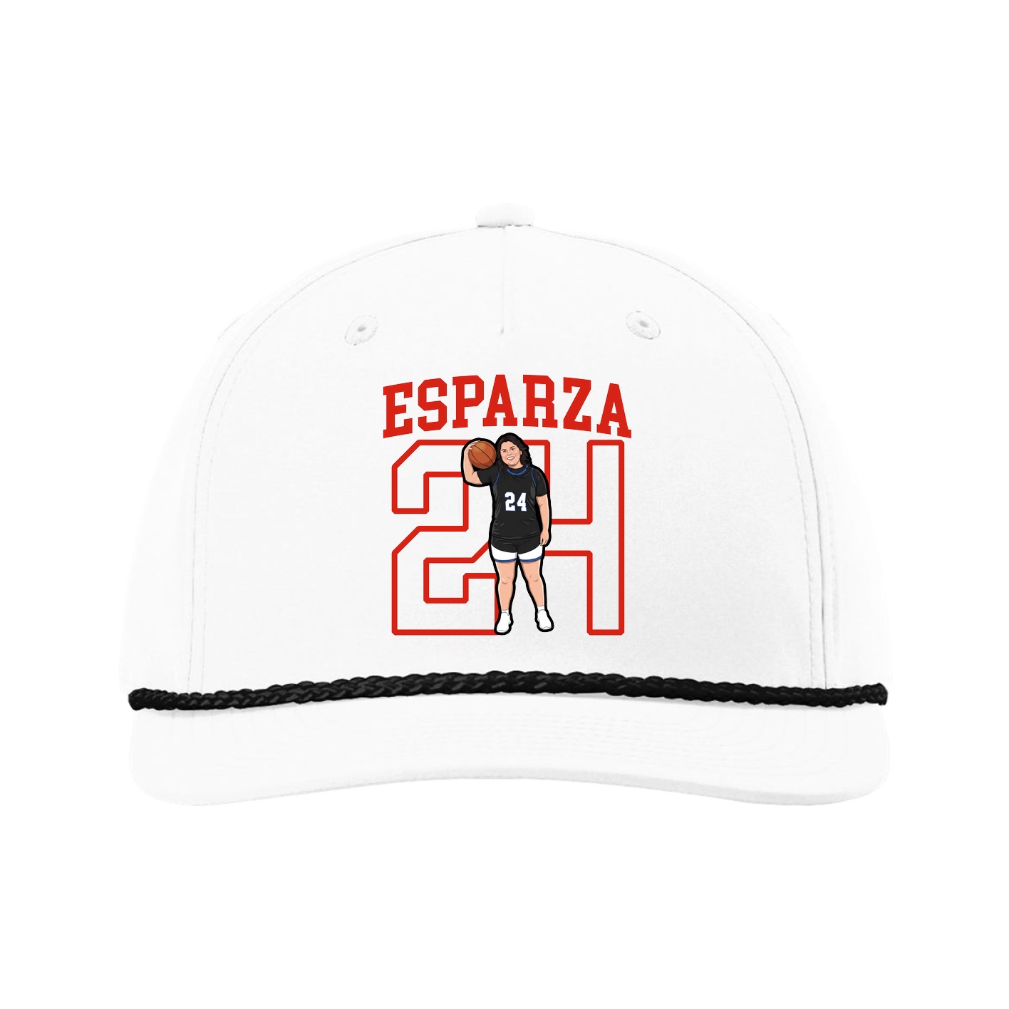 Five-Panel Classic Rope Cap — Shirsey in White