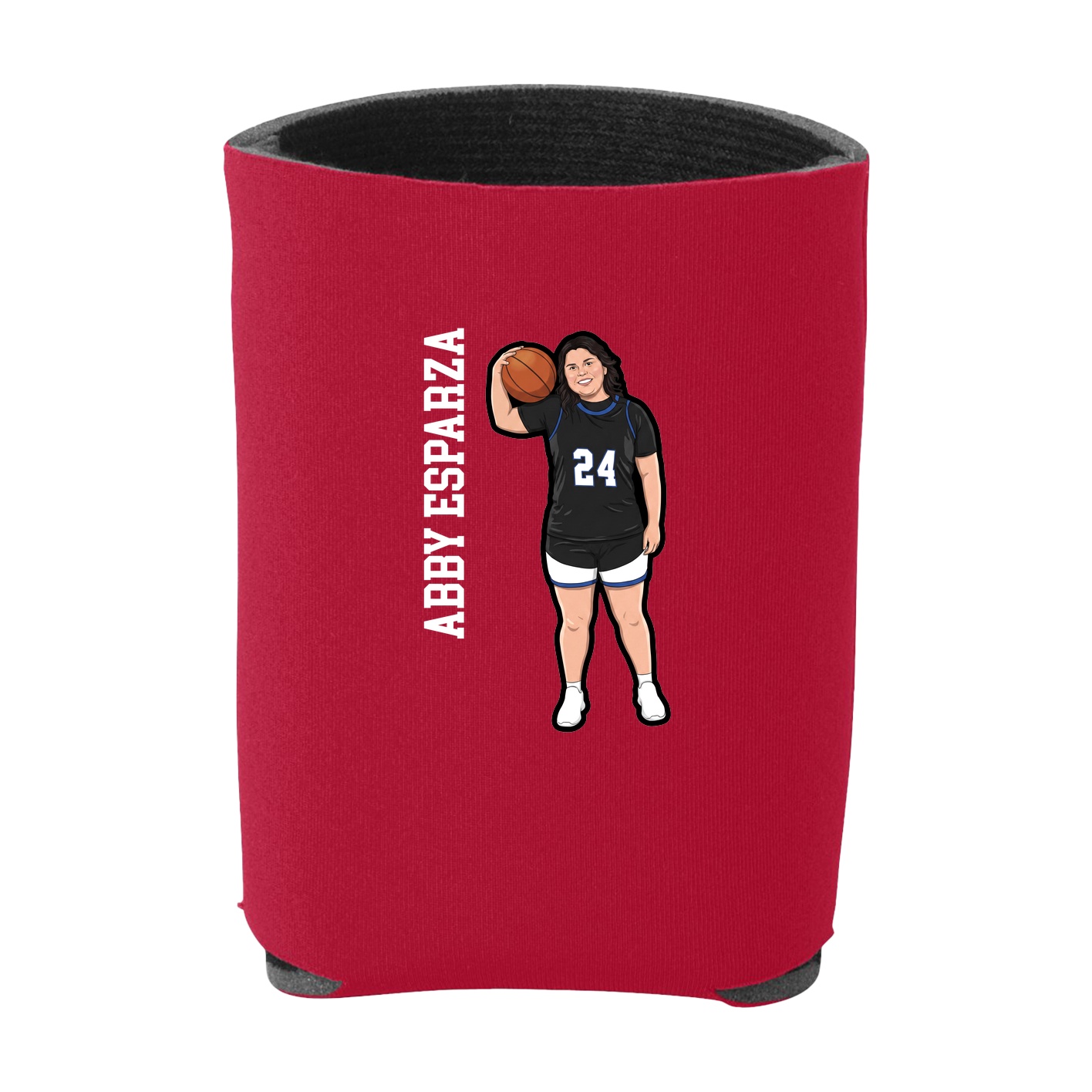 Can Holder — Name Vertical in Red