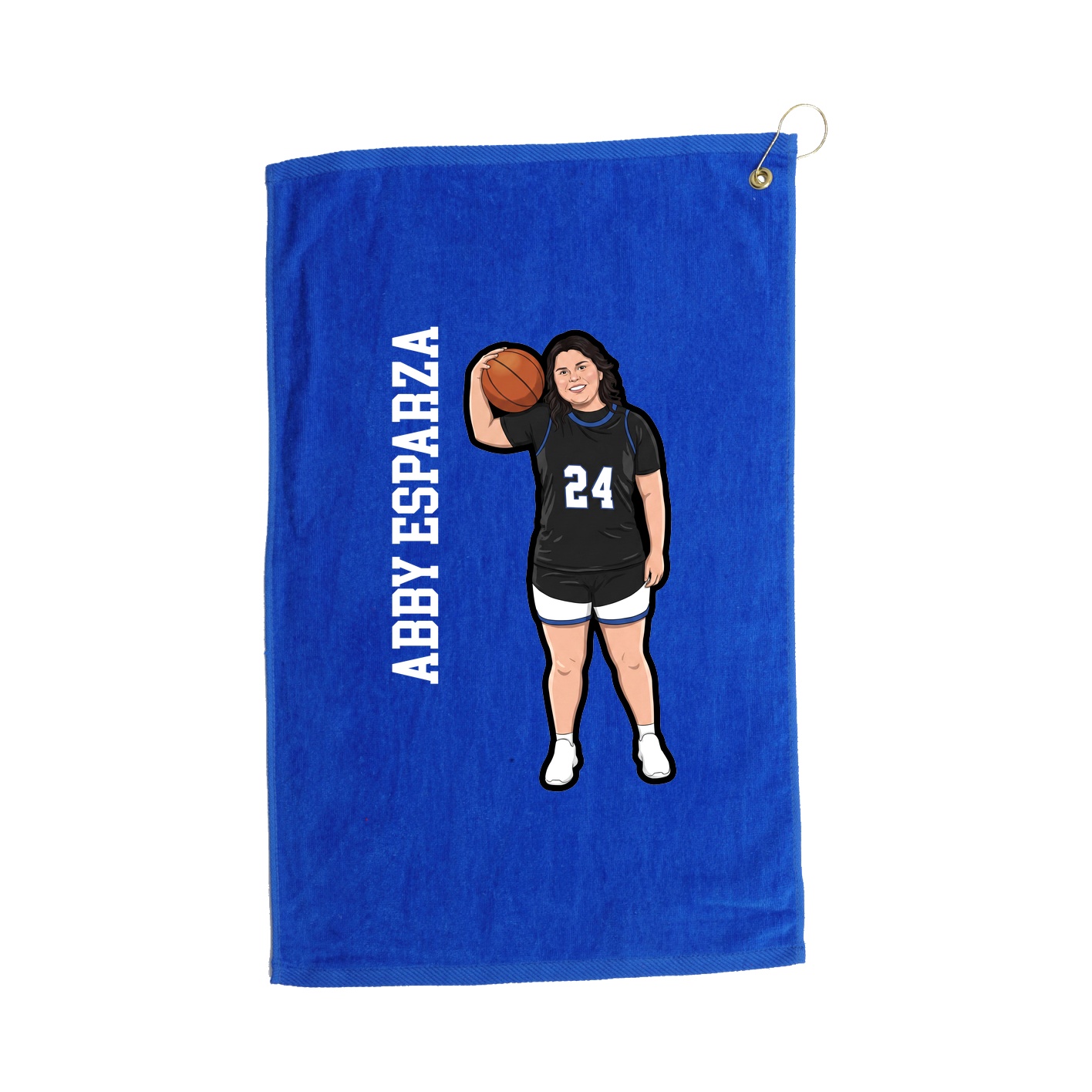 Golf Towel — Name Vertical in Royal
