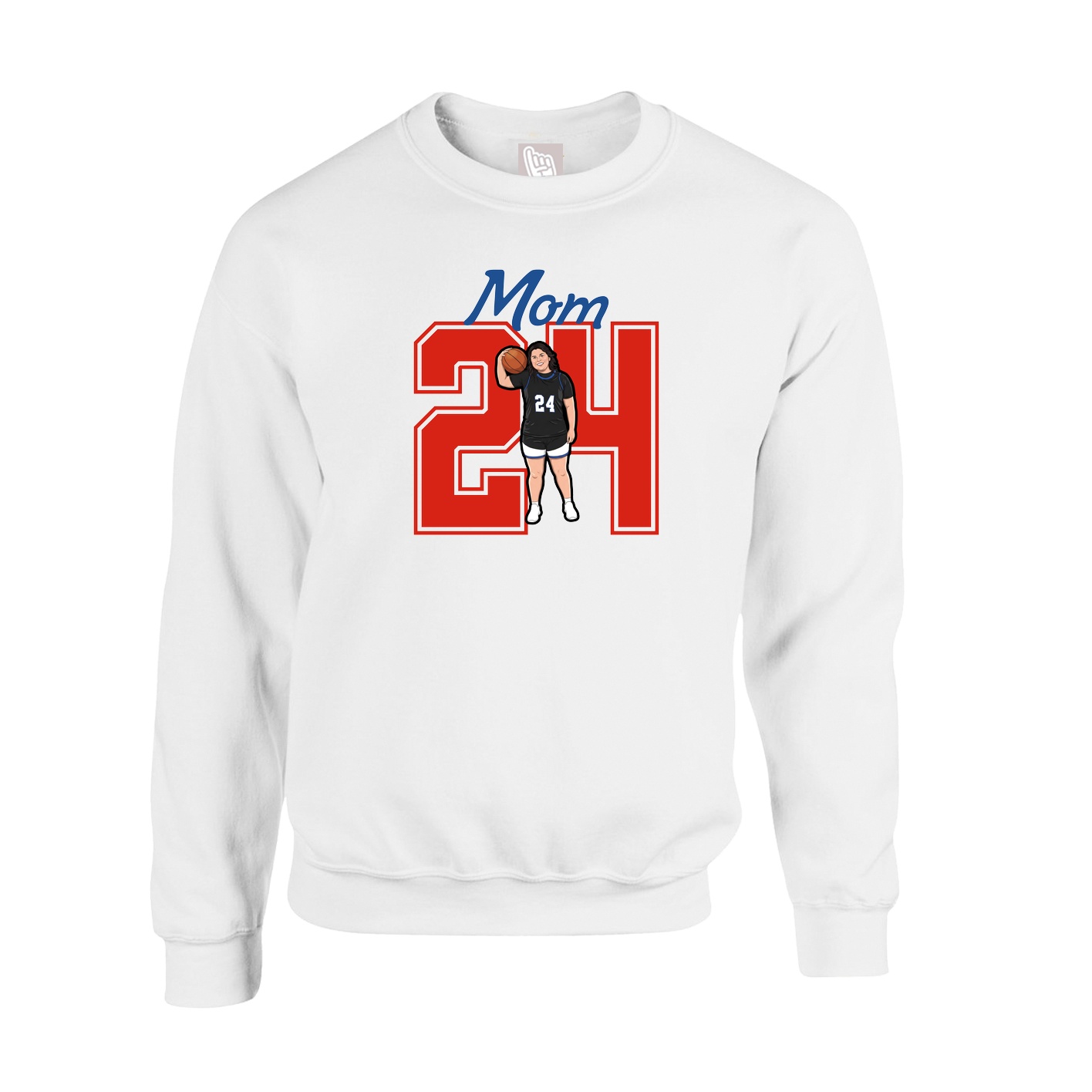 Fleece Crew — Mothers Day Shirsey in White