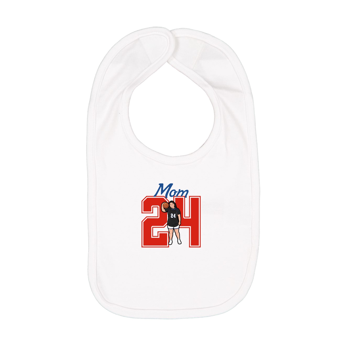 Infant Bib — Mothers Day Shirsey in White