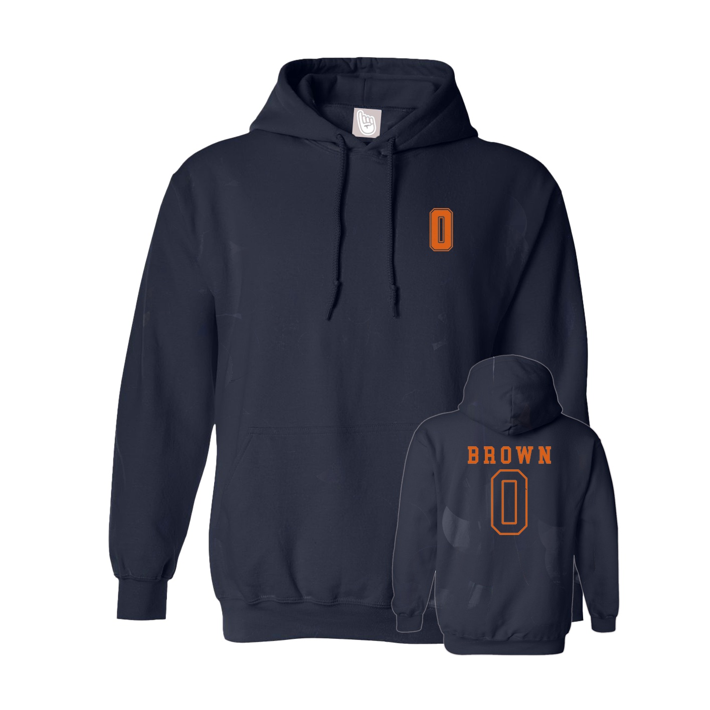 Hoodie — Chest Back in Navy