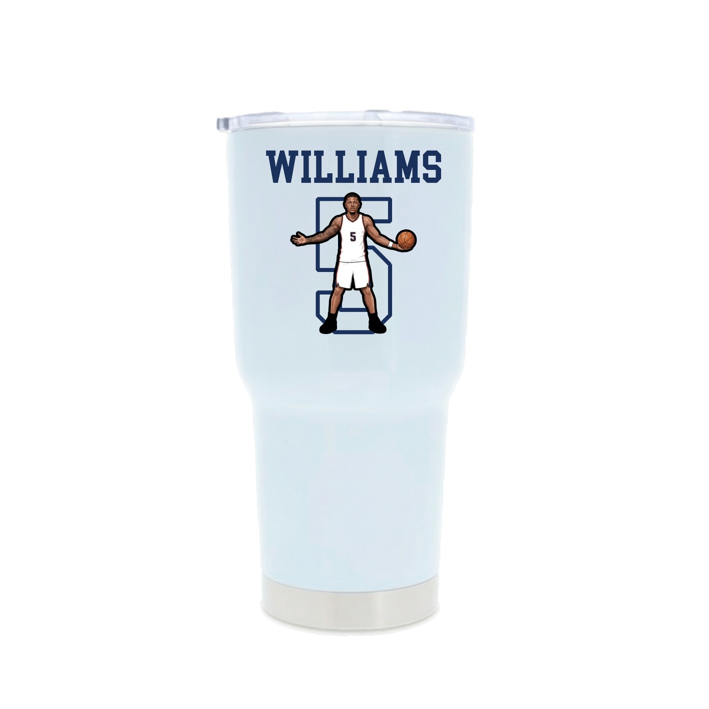 30oz Stainless Steel Tumbler — Shirsey in White