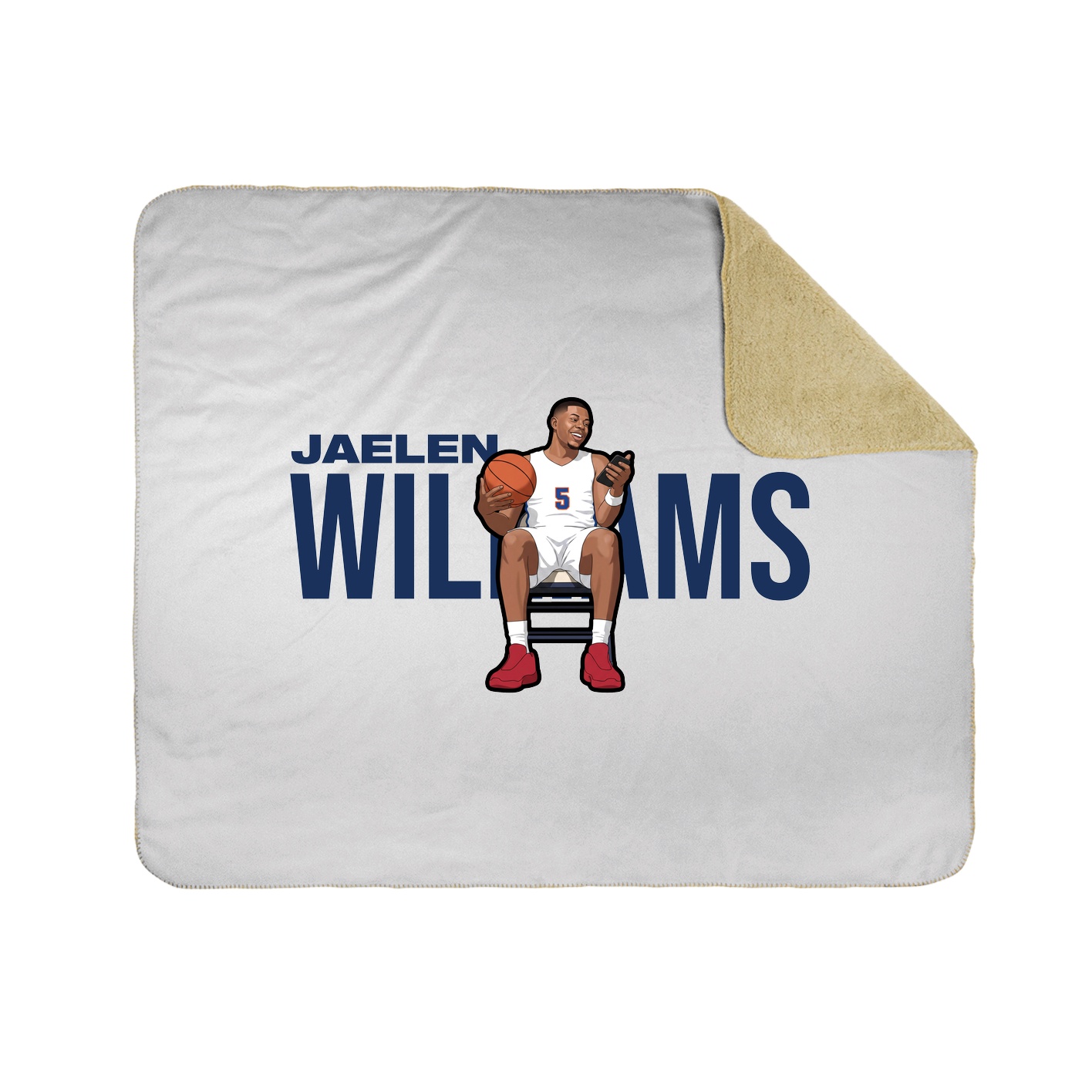 Throw Blanket — Player Name in White