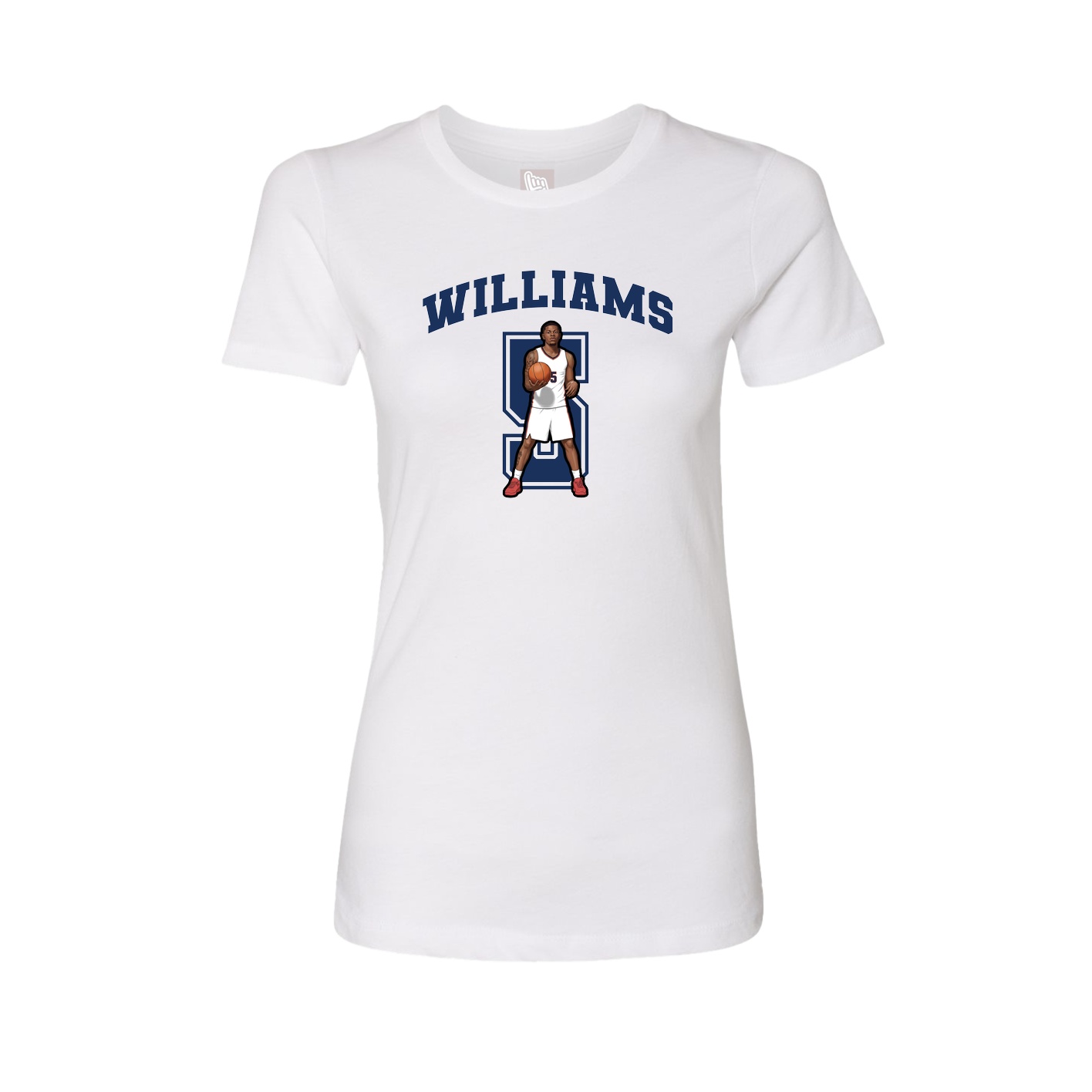 Womens Tee — Number in White