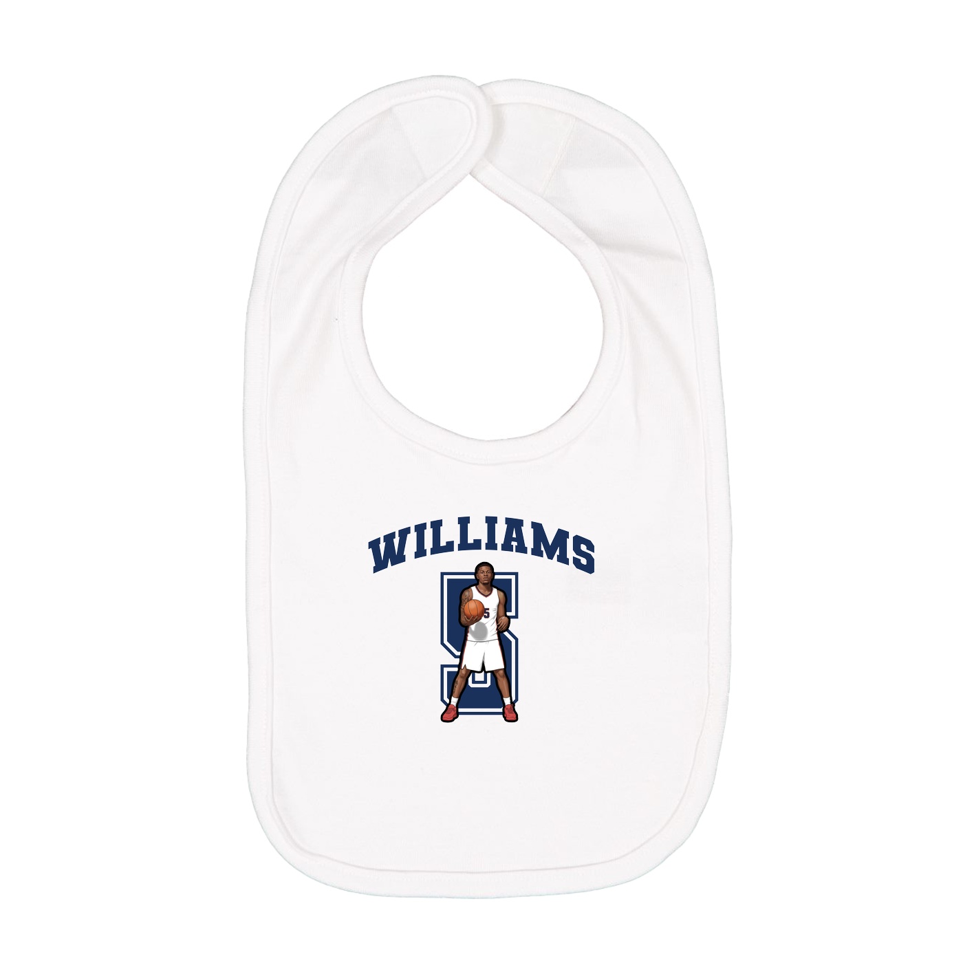 Infant Bib — Number in White