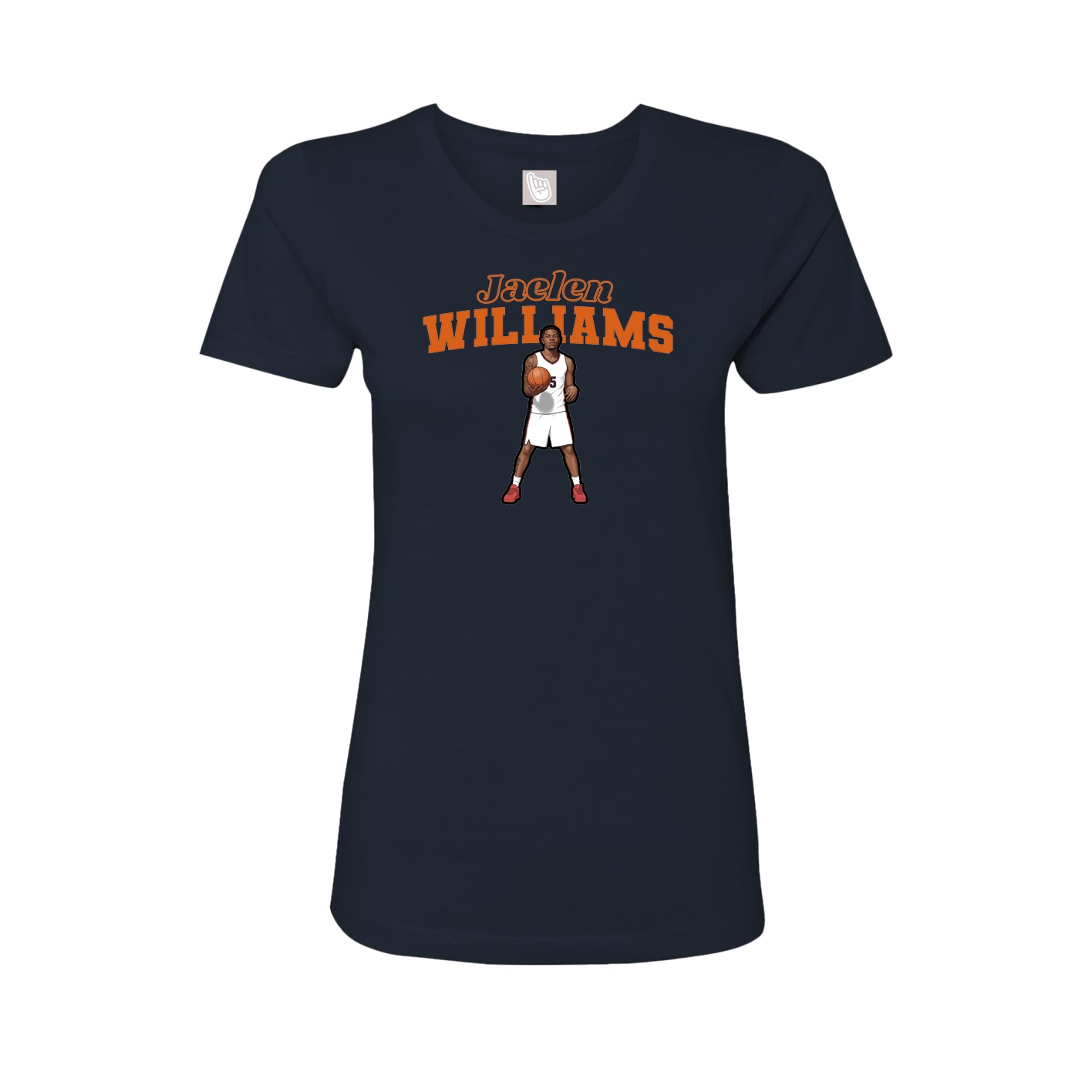 Womens Tee — Name Arch in Navy