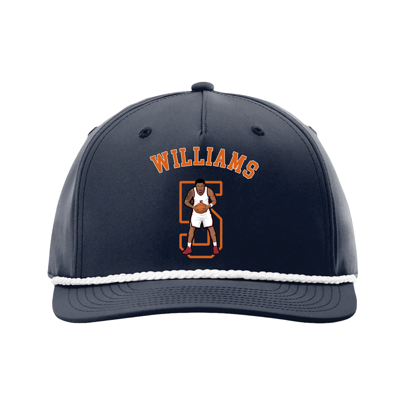 Five-Panel Classic Rope Cap — Shirsey Arch in Navy