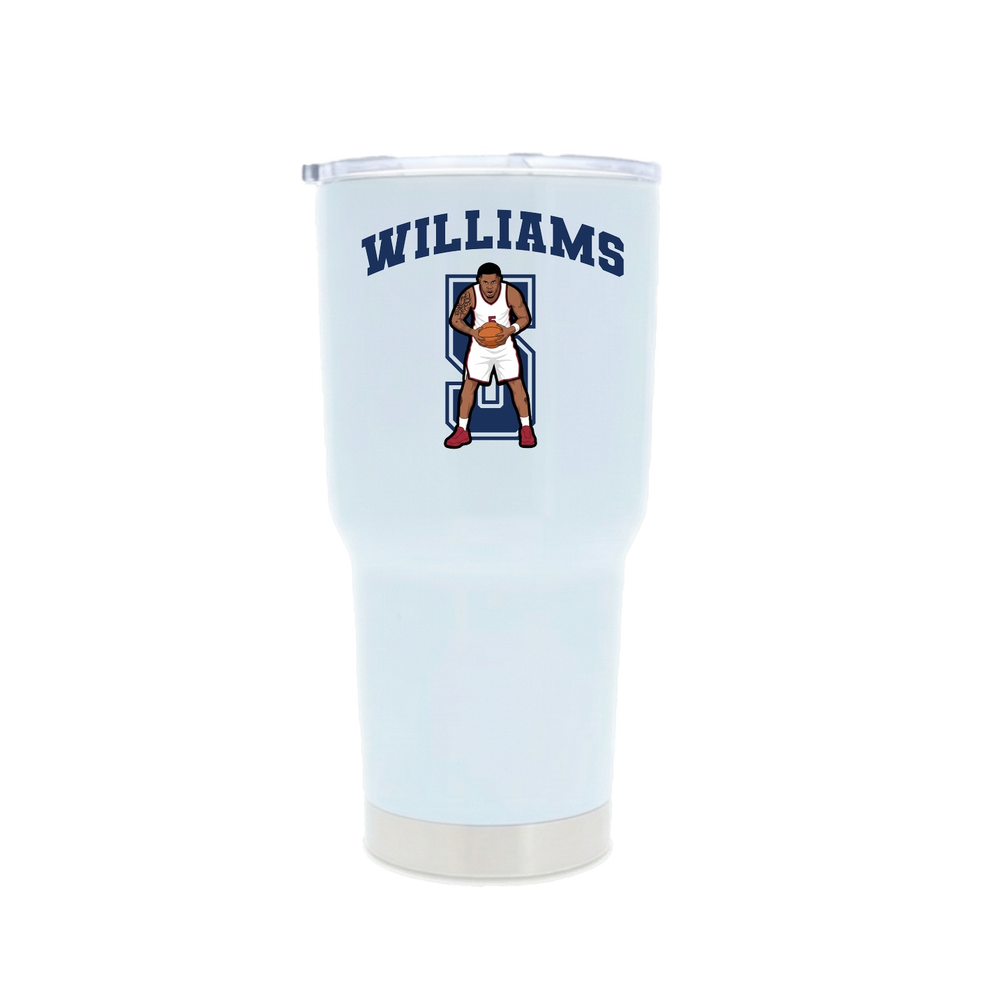 30oz Stainless Steel Tumbler — Number in White