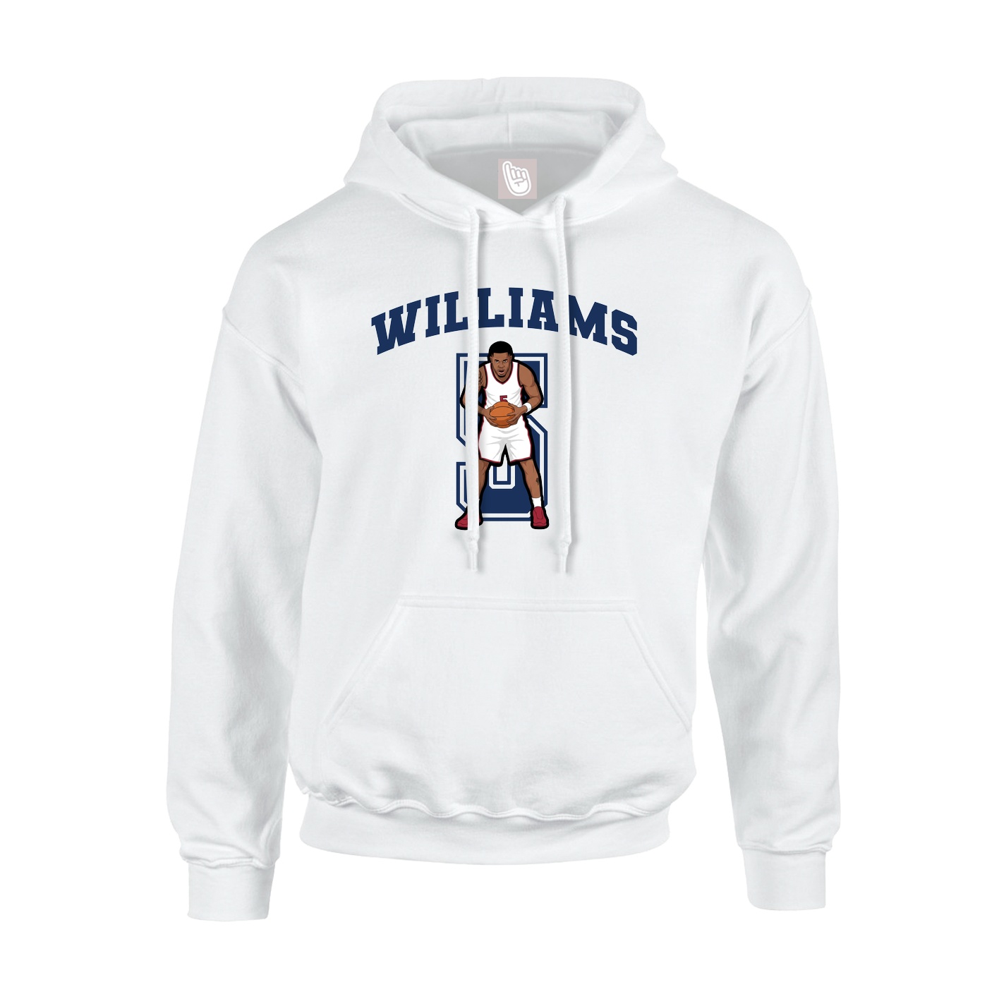 Hoodie — Number in White