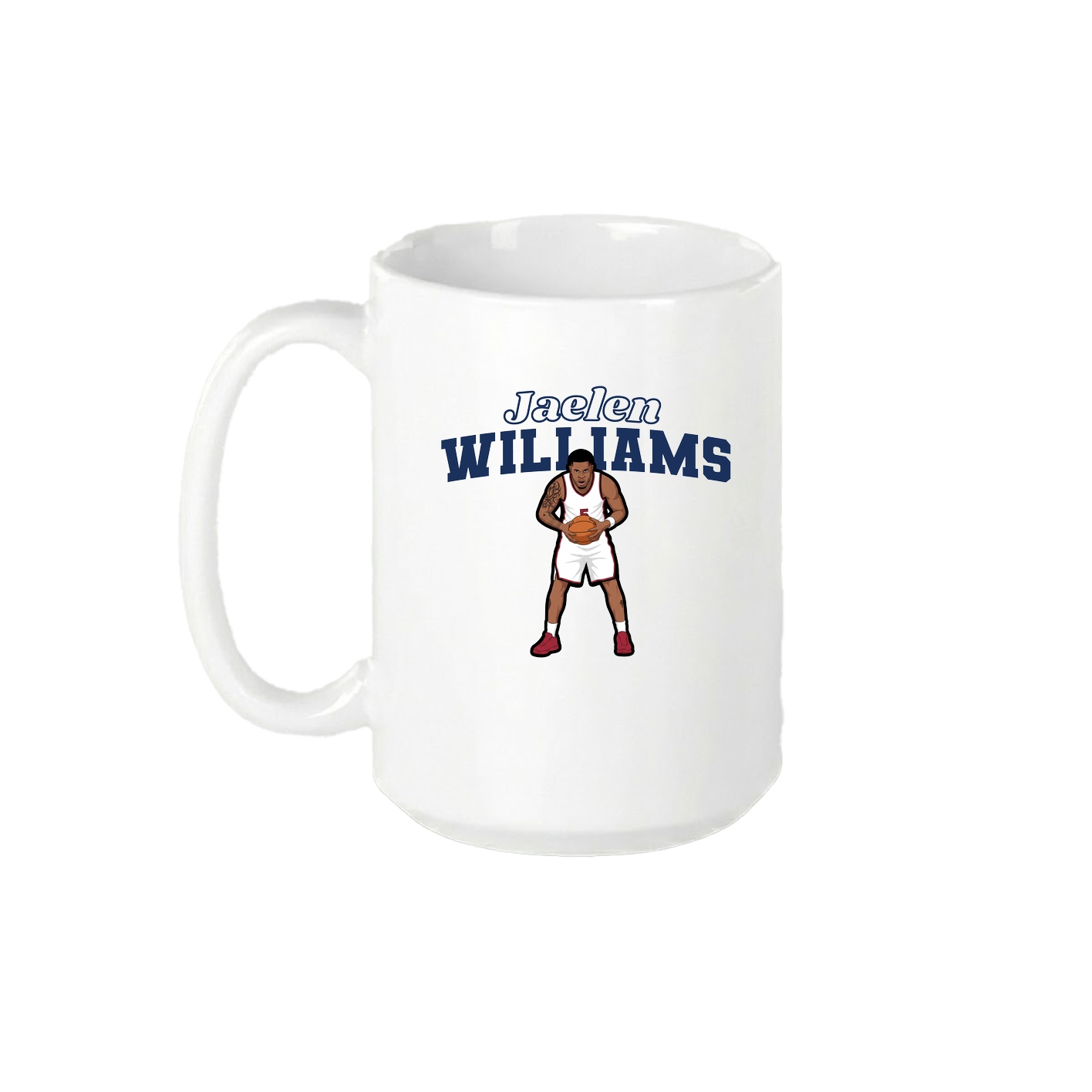 15oz Coffee Mug — Name Arch in White