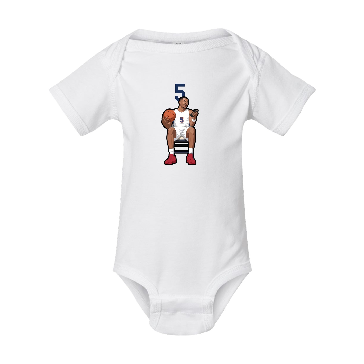 Baby Onesie — Number Top in White