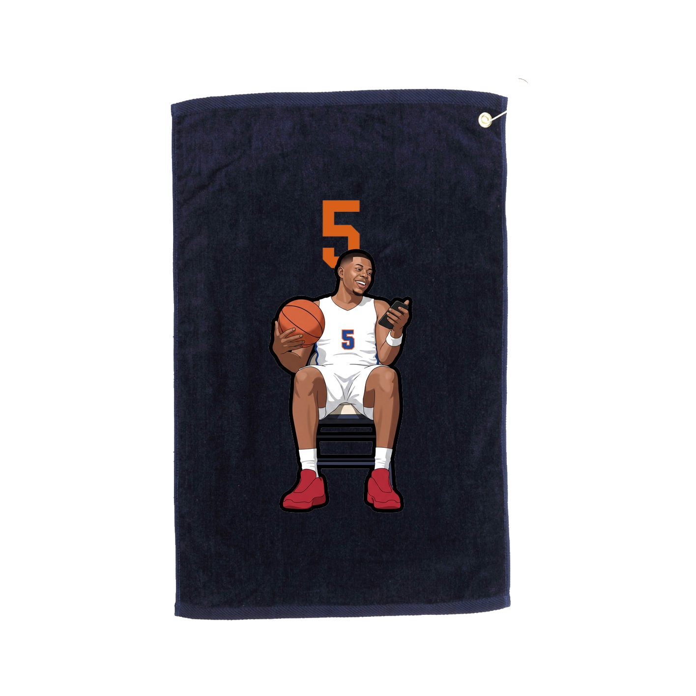 Golf Towel — Number Top in Navy