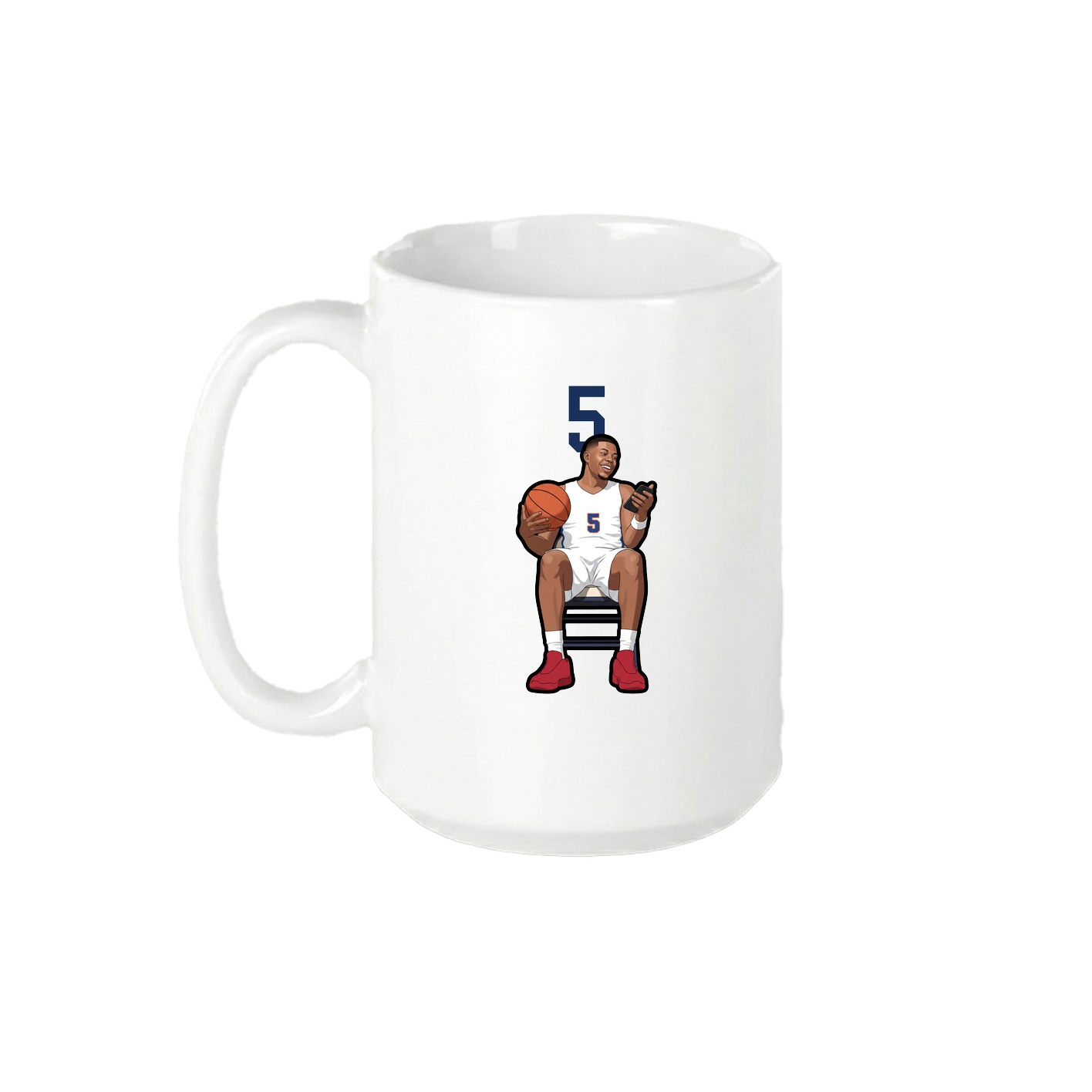 15oz Coffee Mug — Number Top in White