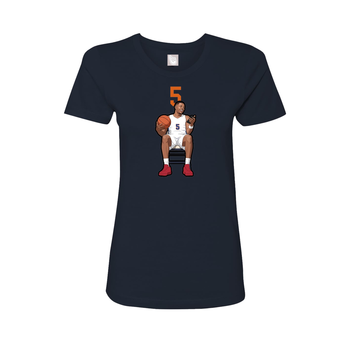 Womens Tee — Number Top in Navy