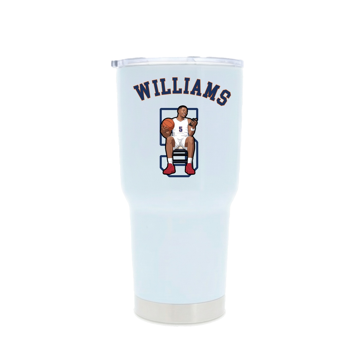 30oz Stainless Steel Tumbler — Shirsey Arch in White