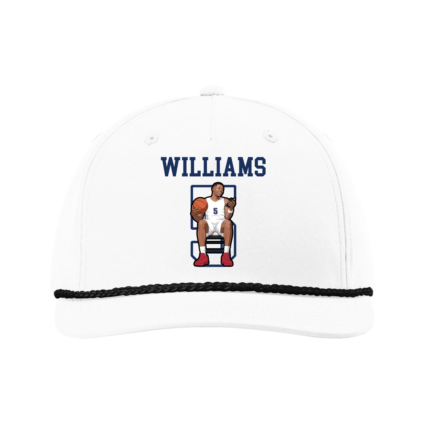 Five-Panel Classic Rope Cap — Shirsey in White