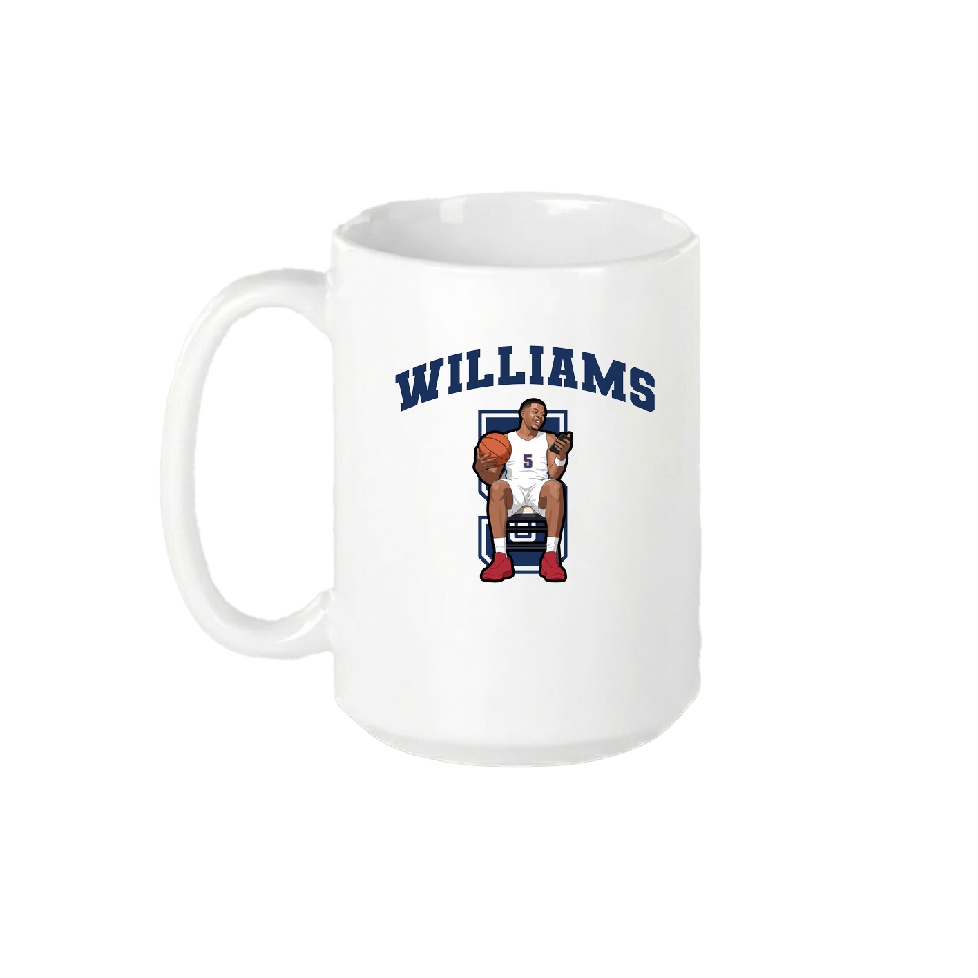 15oz Coffee Mug — Number in White
